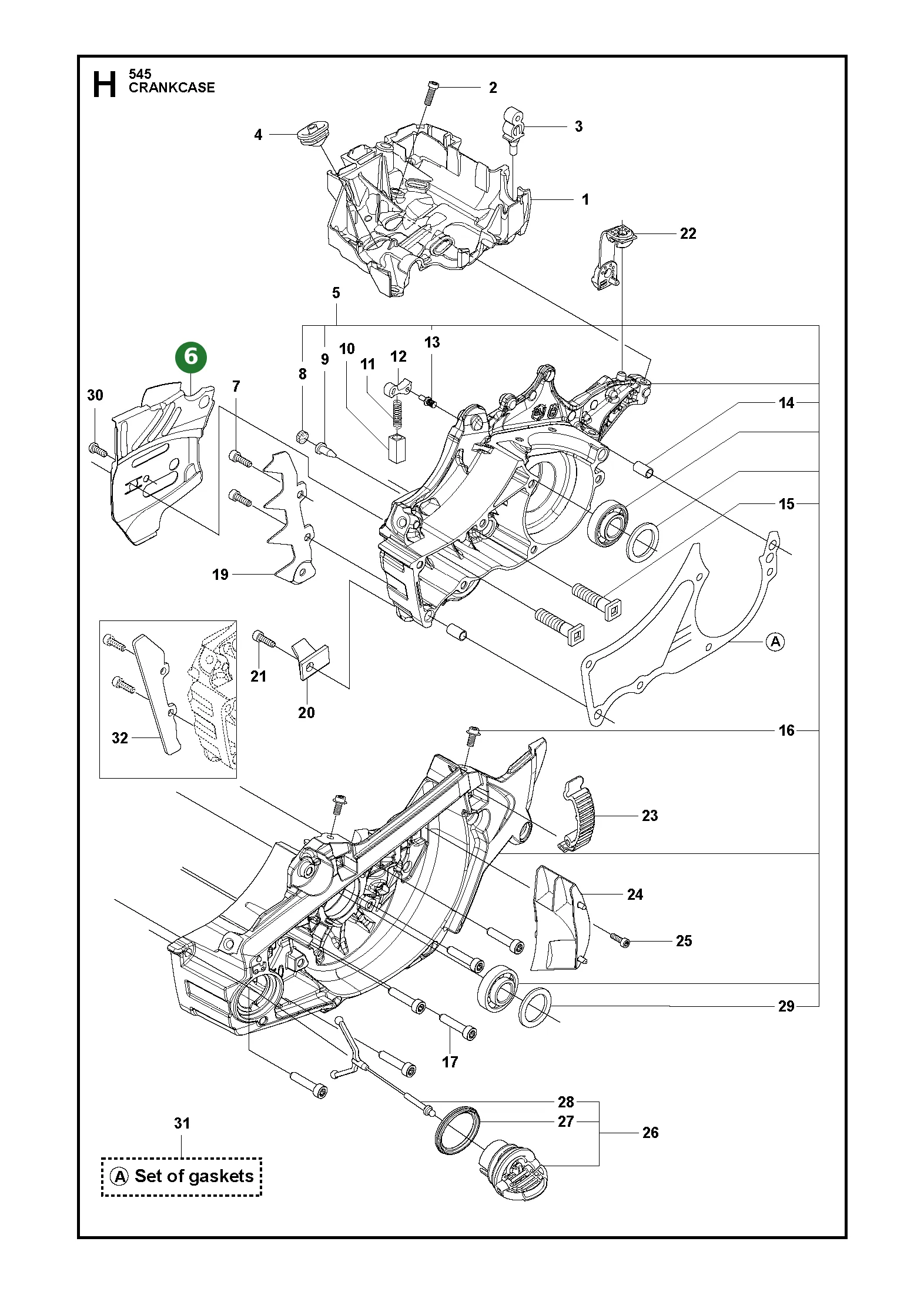 Kettenleitblech f&uuml;r Husqvarna Motors&auml;gen 545,...