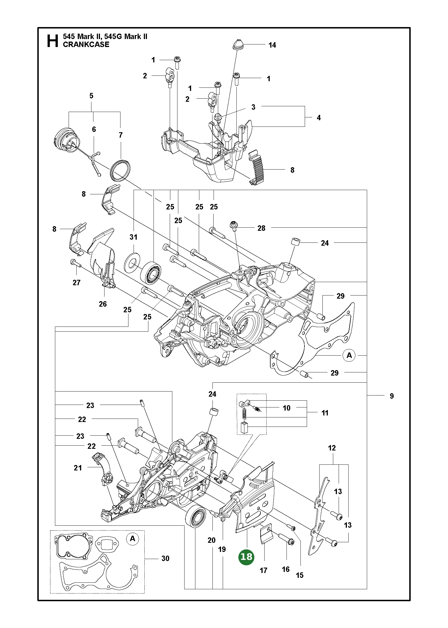 Kettenleitblech f&uuml;r Husqvarna Motors&auml;gen 545...