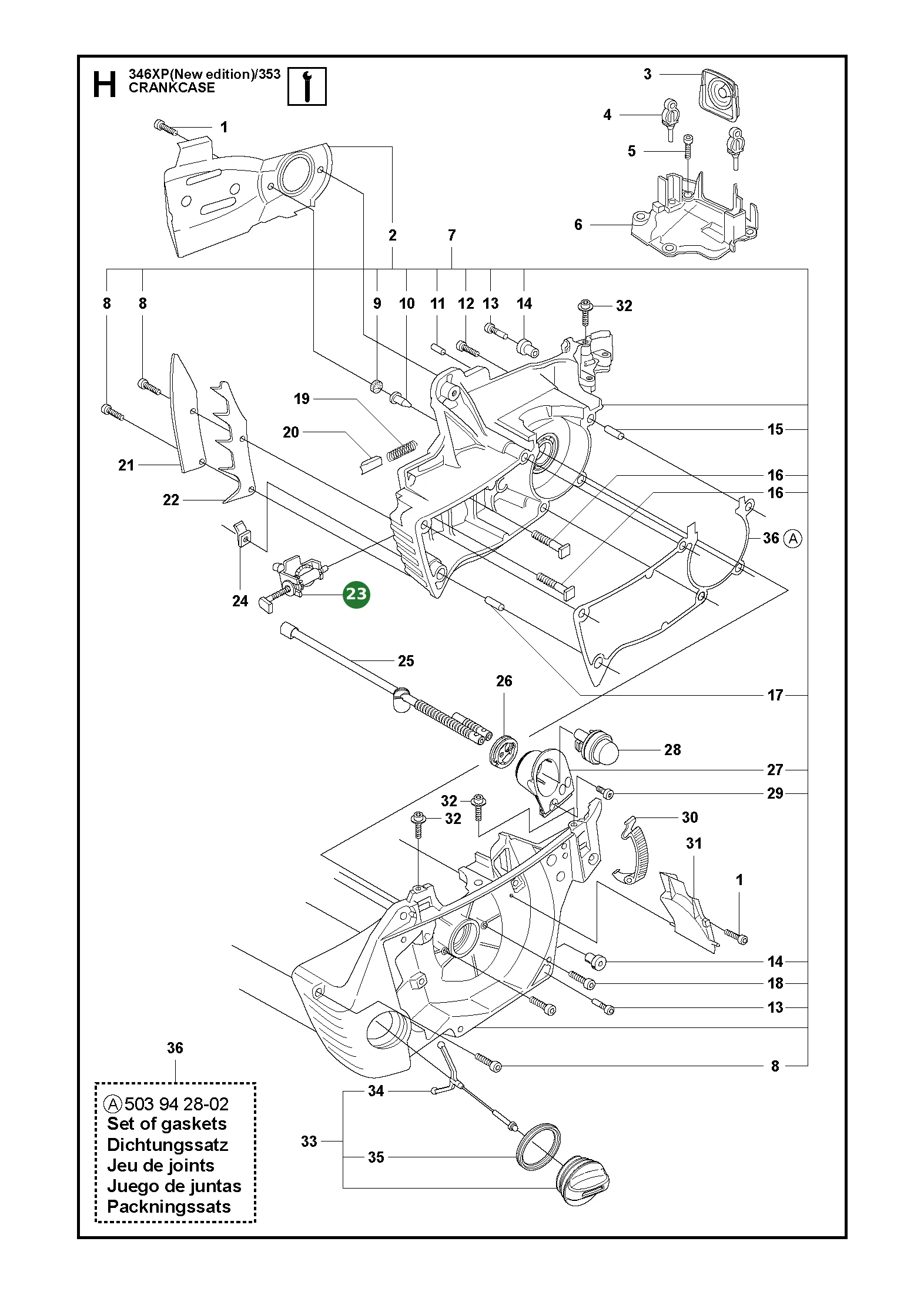Kettenspannw&uuml;rfel f&uuml;r Husqvarna Motors&auml;gen...