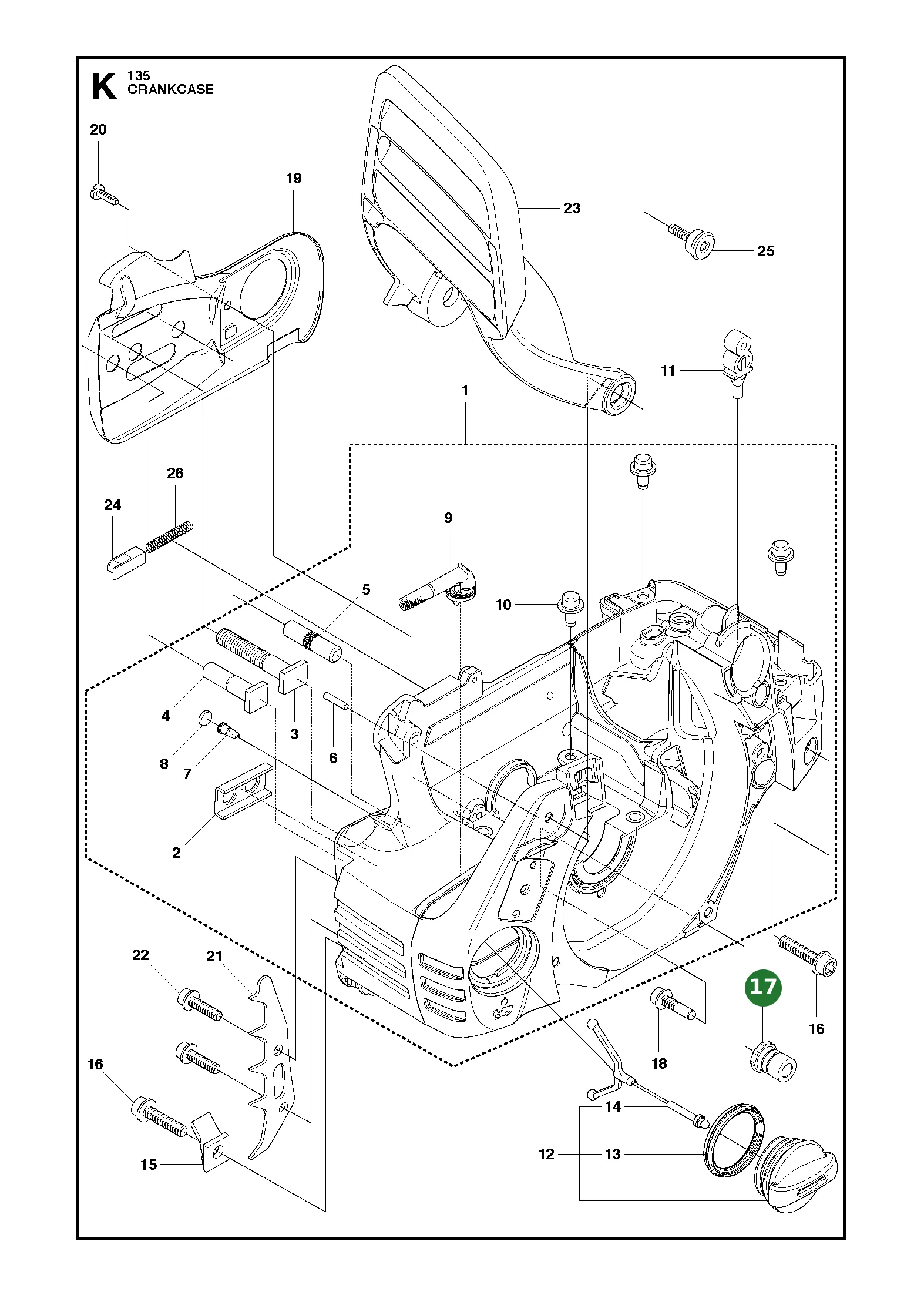St&uuml;tze f&uuml;r Husqvarna Motors&auml;gen