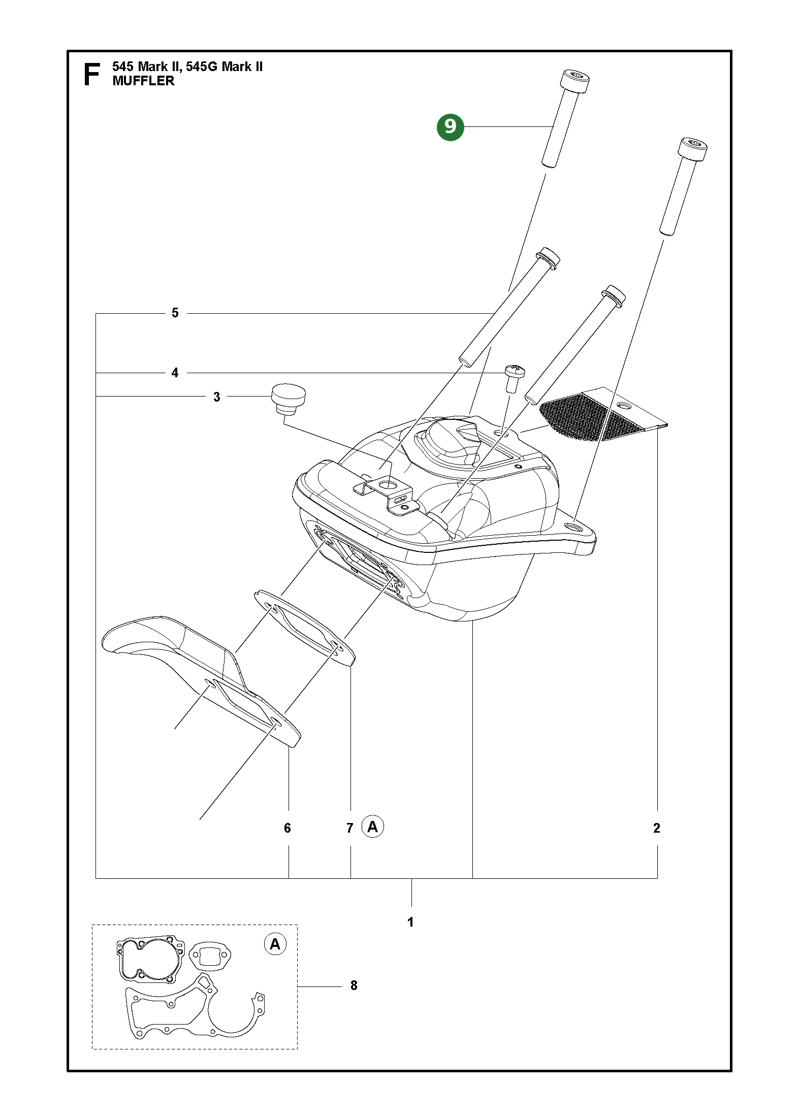 Schraube f&uuml;r Husqvarna Motors&auml;gen 545 II, 545G...