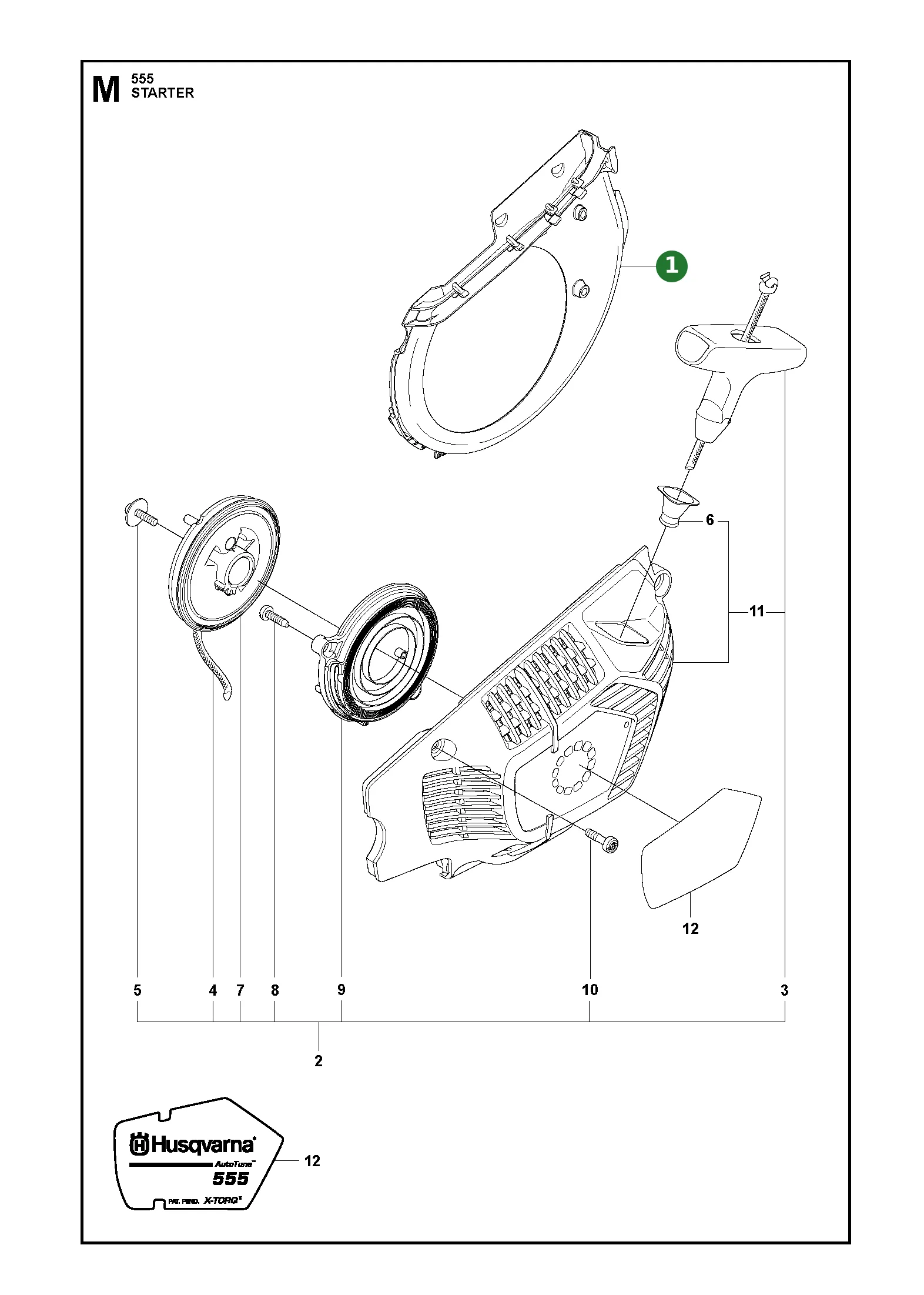 Luftleitblech f&uuml;r Husqvarna Motors&auml;gen 555,...