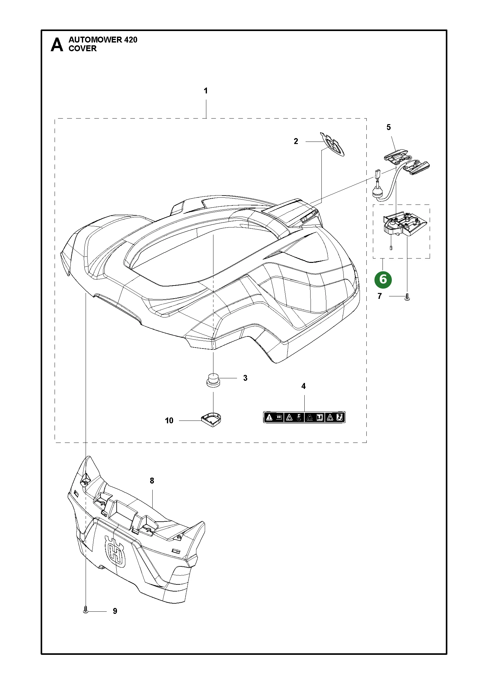 Husqvarna Ladekontakte Halter f&uuml;r AM 420 430X 440 450X