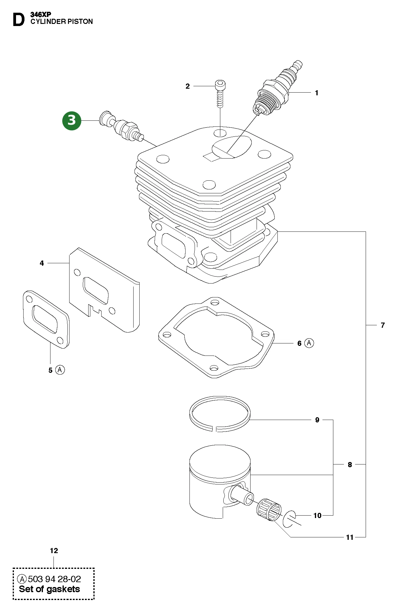 Dekompressionsventil f&uuml;r Husqvarna Motors&auml;gen...