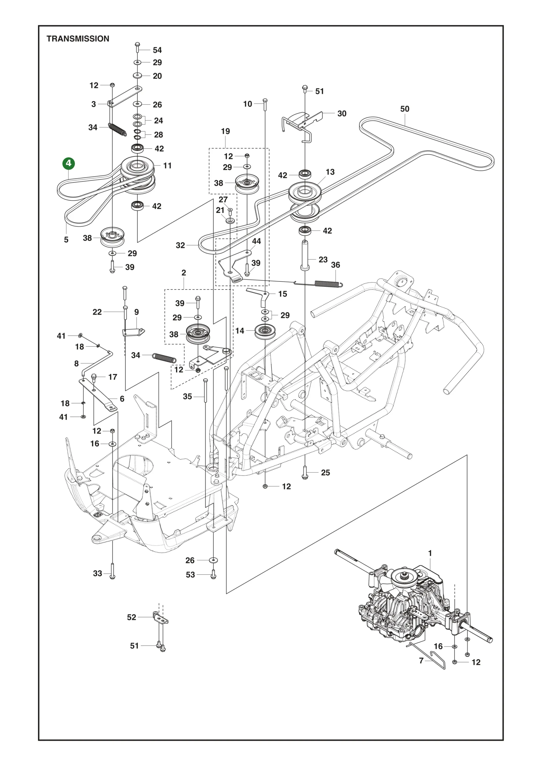 Riemen f&uuml;r Husqvarna Aufsitzrasenm&auml;her R 112C,...