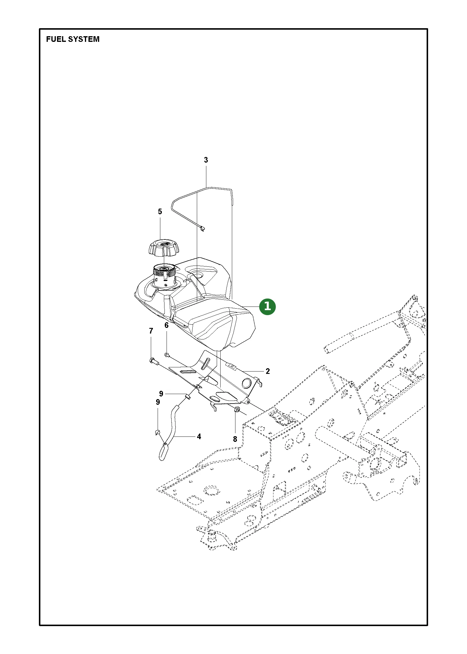 Kraftstofftank f&uuml;r Husqvarna Aufsitzrasenm&auml;her