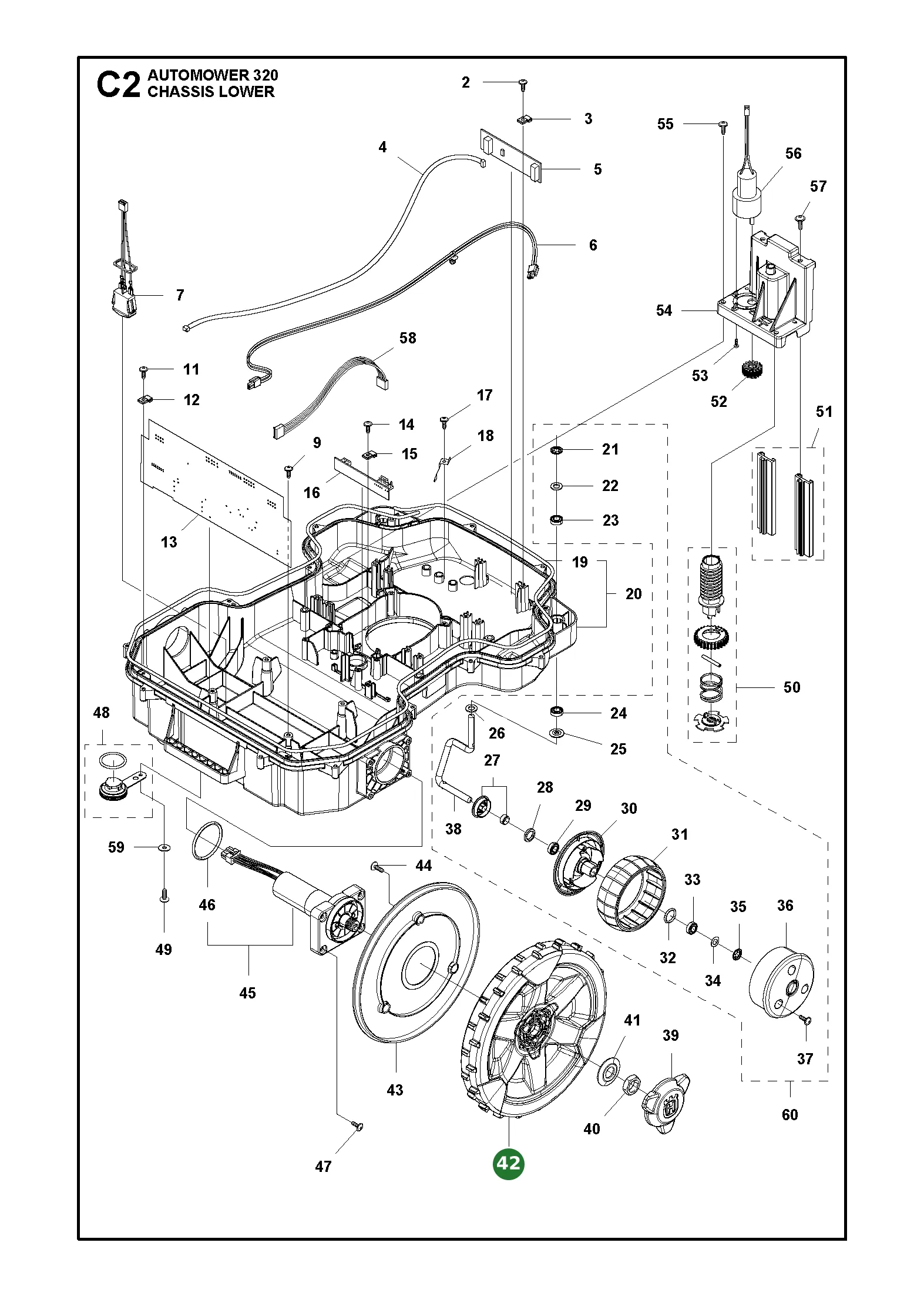 Husqvarna Hinterrad grau f&uuml;r Automower 320 420 440...