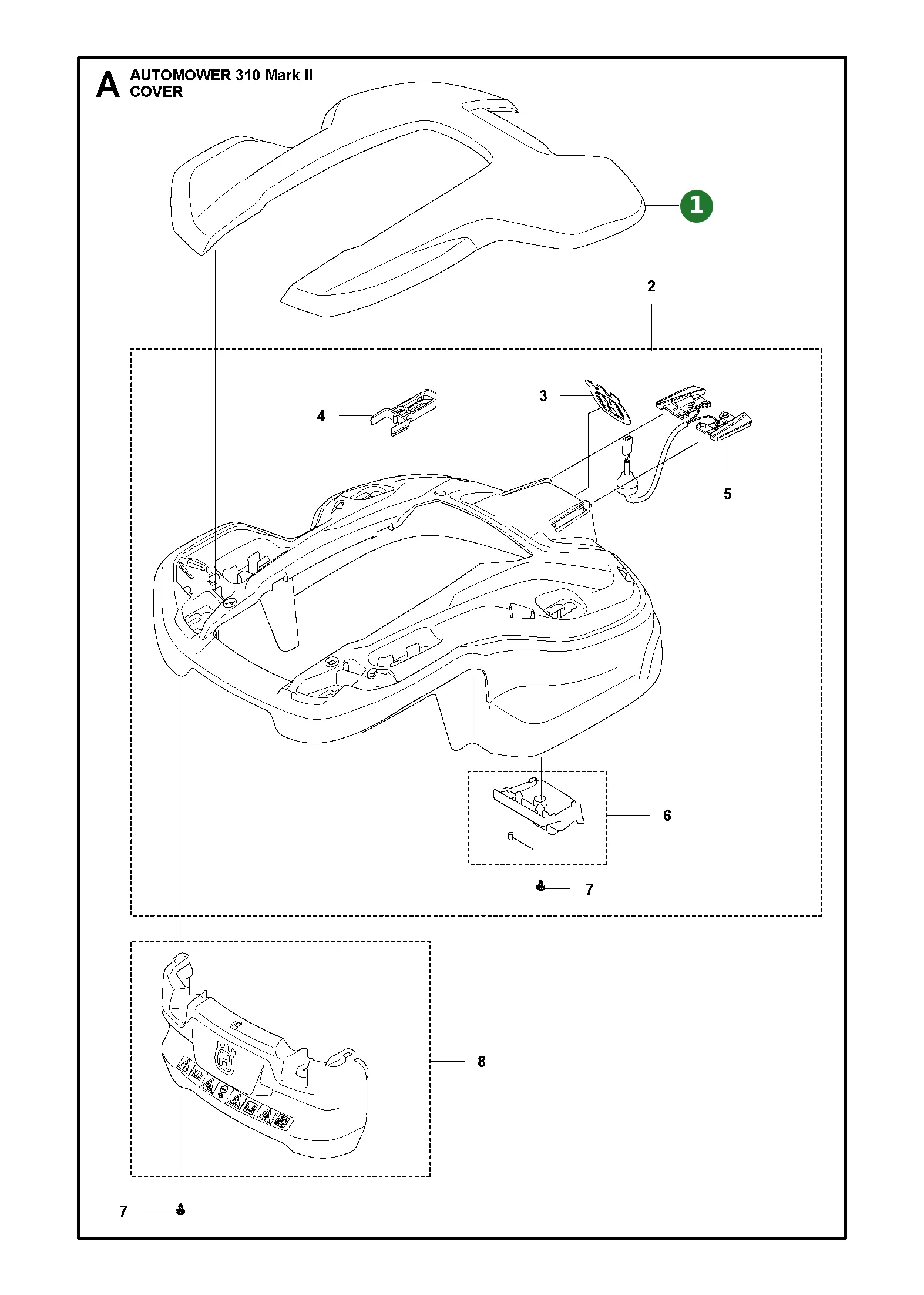 Husqvarna Wechselcover wei&szlig; f&uuml;r AM305 ab 2020,...