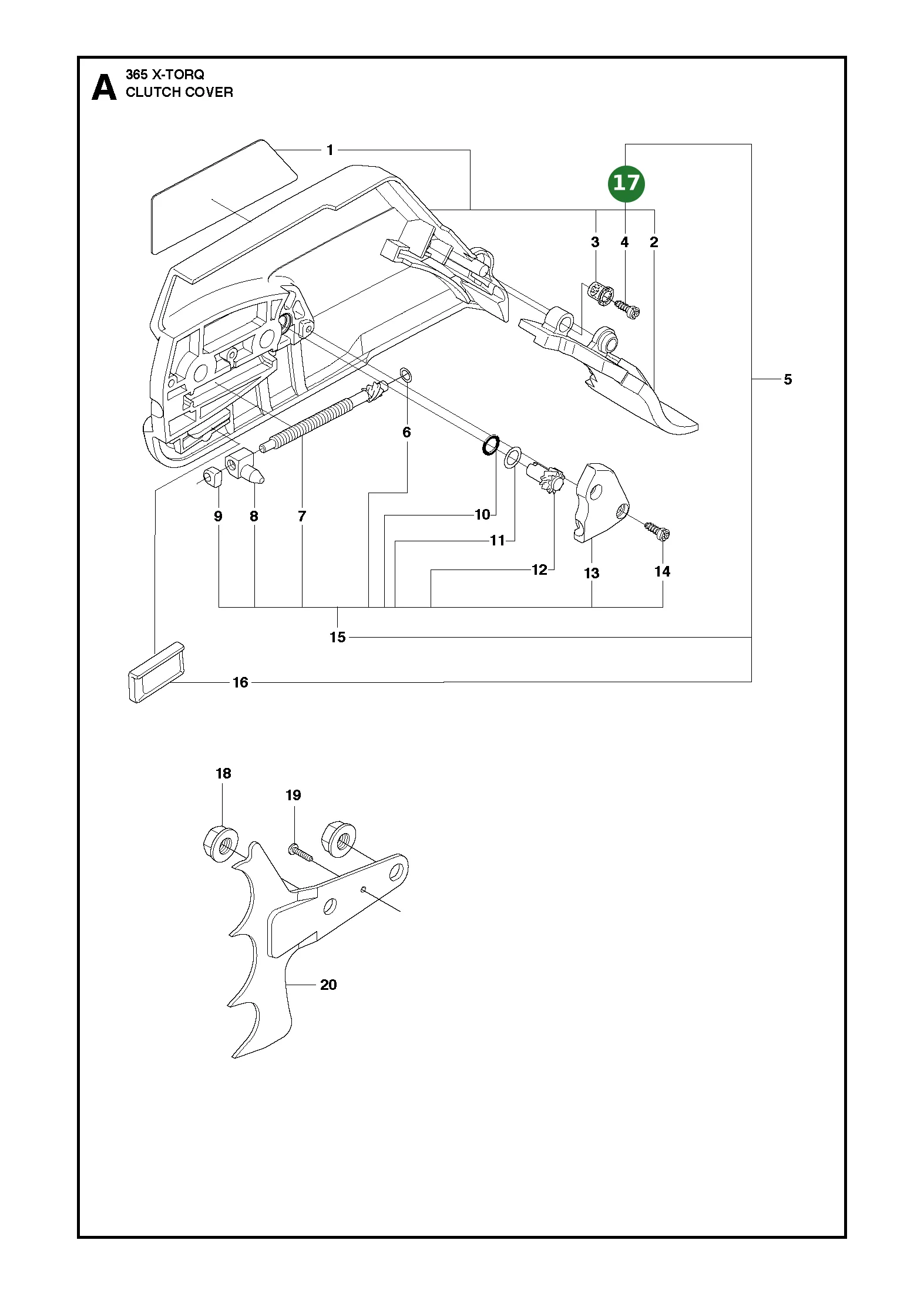Kupplungsdeckel Kpl. f&uuml;r Husqvarna Motors&auml;gen
