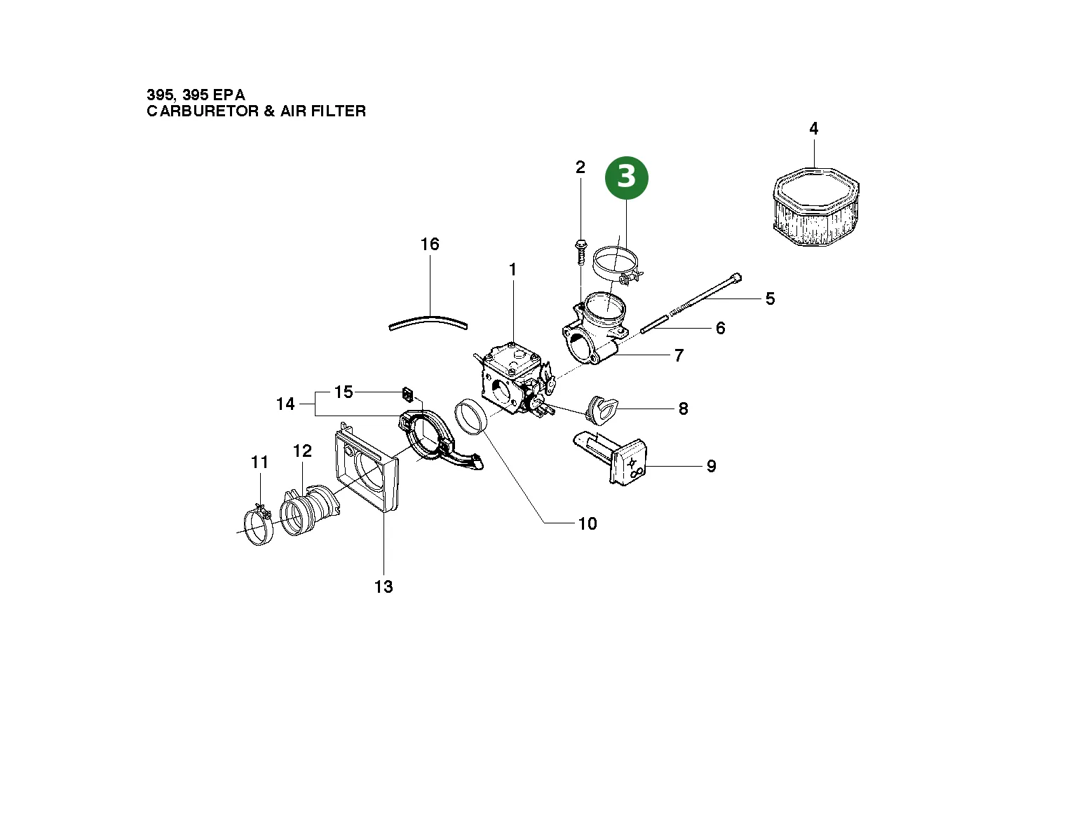 Schlauchschelle f&uuml;r Husqvarna Motors&auml;gen 395...