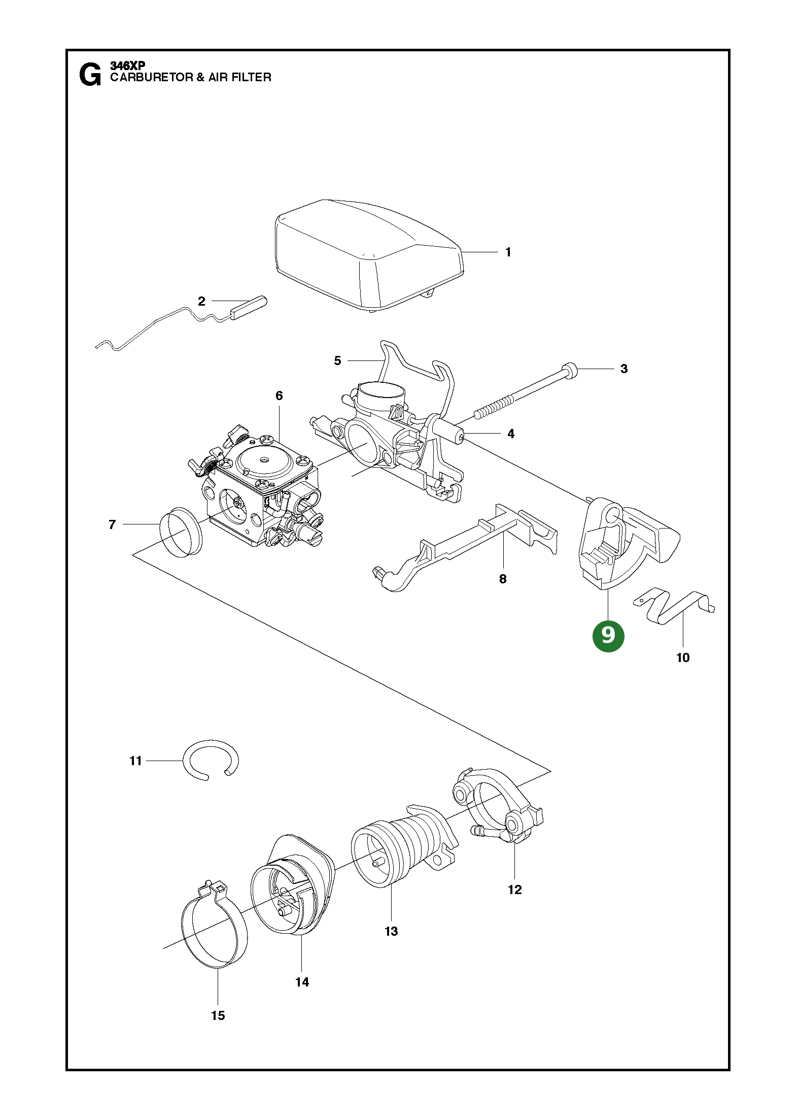 Stoppschalter f&uuml;r Husqvarna Motors&auml;gen 340,...