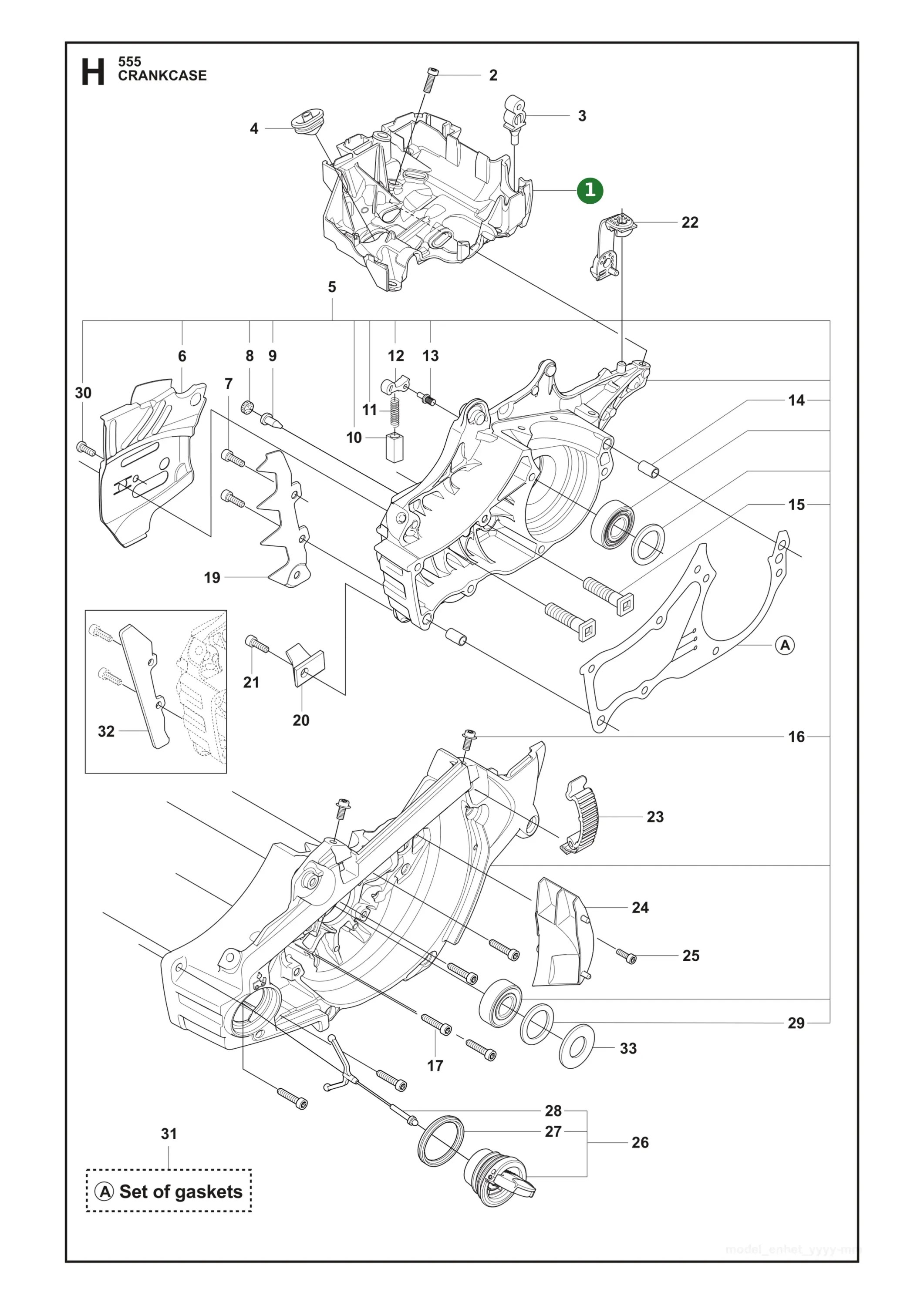 Vergasergrundfl&auml;che f&uuml;r Husqvarna...