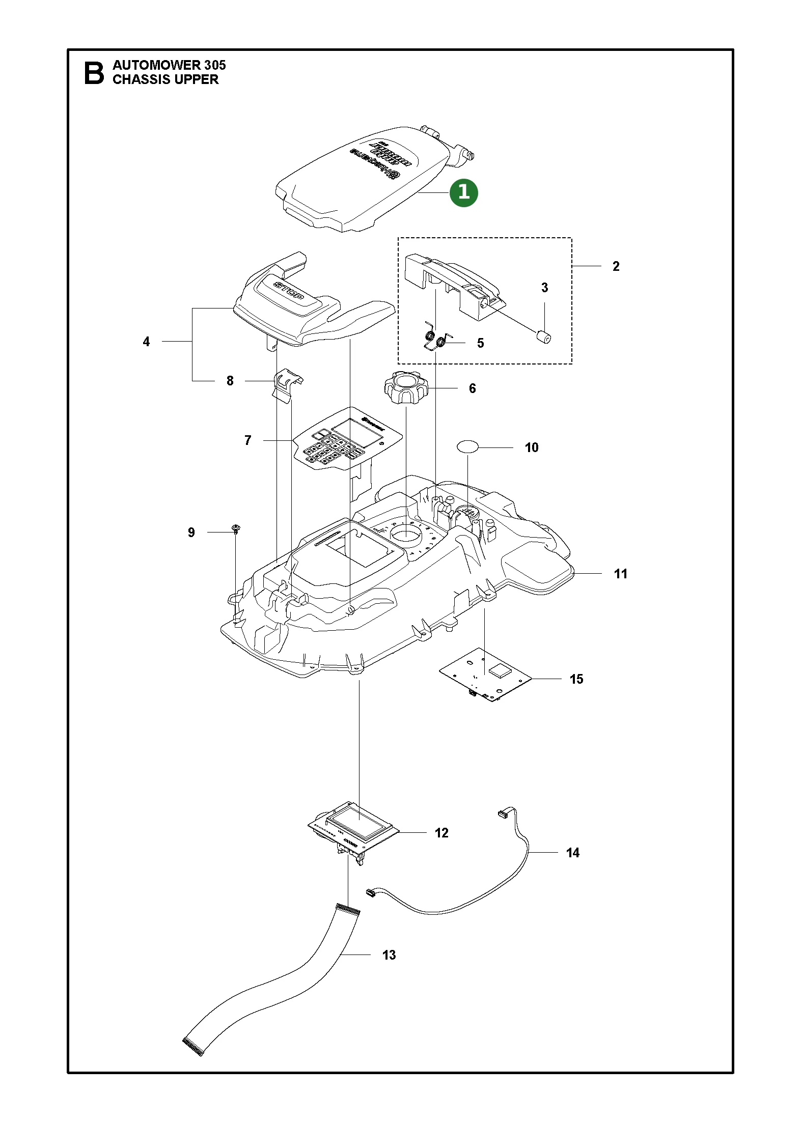 Luke f&uuml;r Husqvarna Automower 305 (ab 2020)