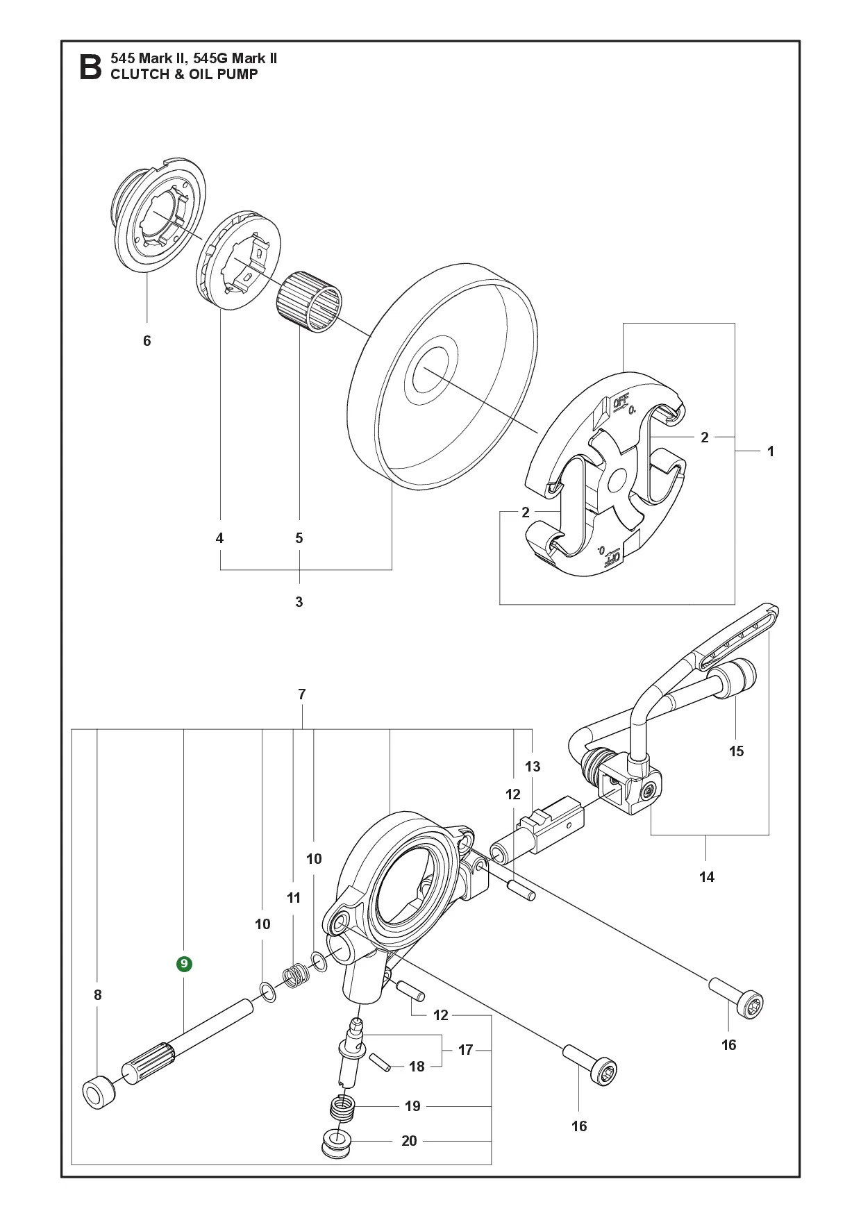 Pumpenkolben f&uuml;r Husqvarna Motors&auml;gen 545, 545...
