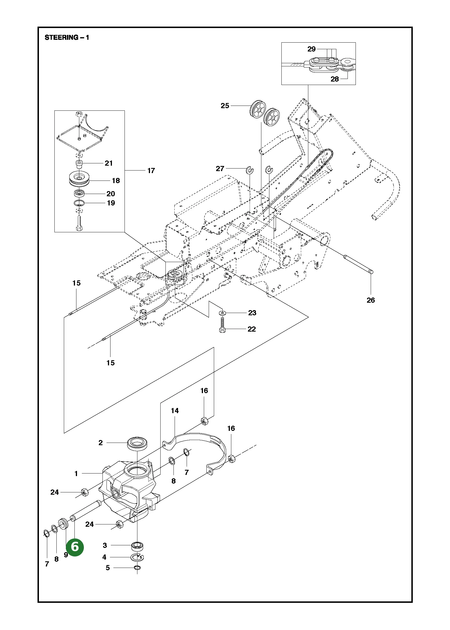 Achse f&uuml;r Husqvarna Aufsitzrasenm&auml;her