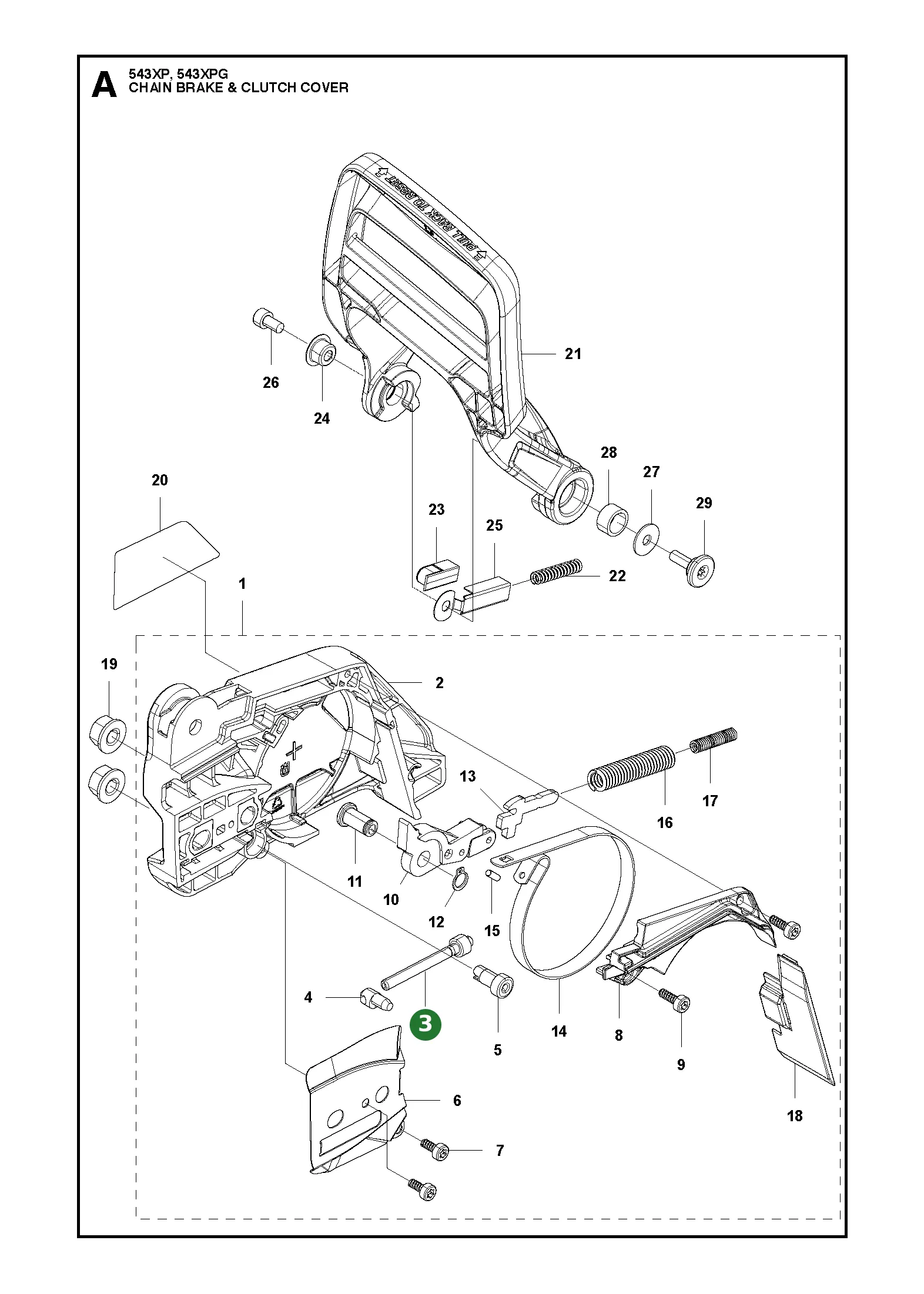 Screw f&uuml;r Husqvarna Motors&auml;gen 543 XP, 543 XP G
