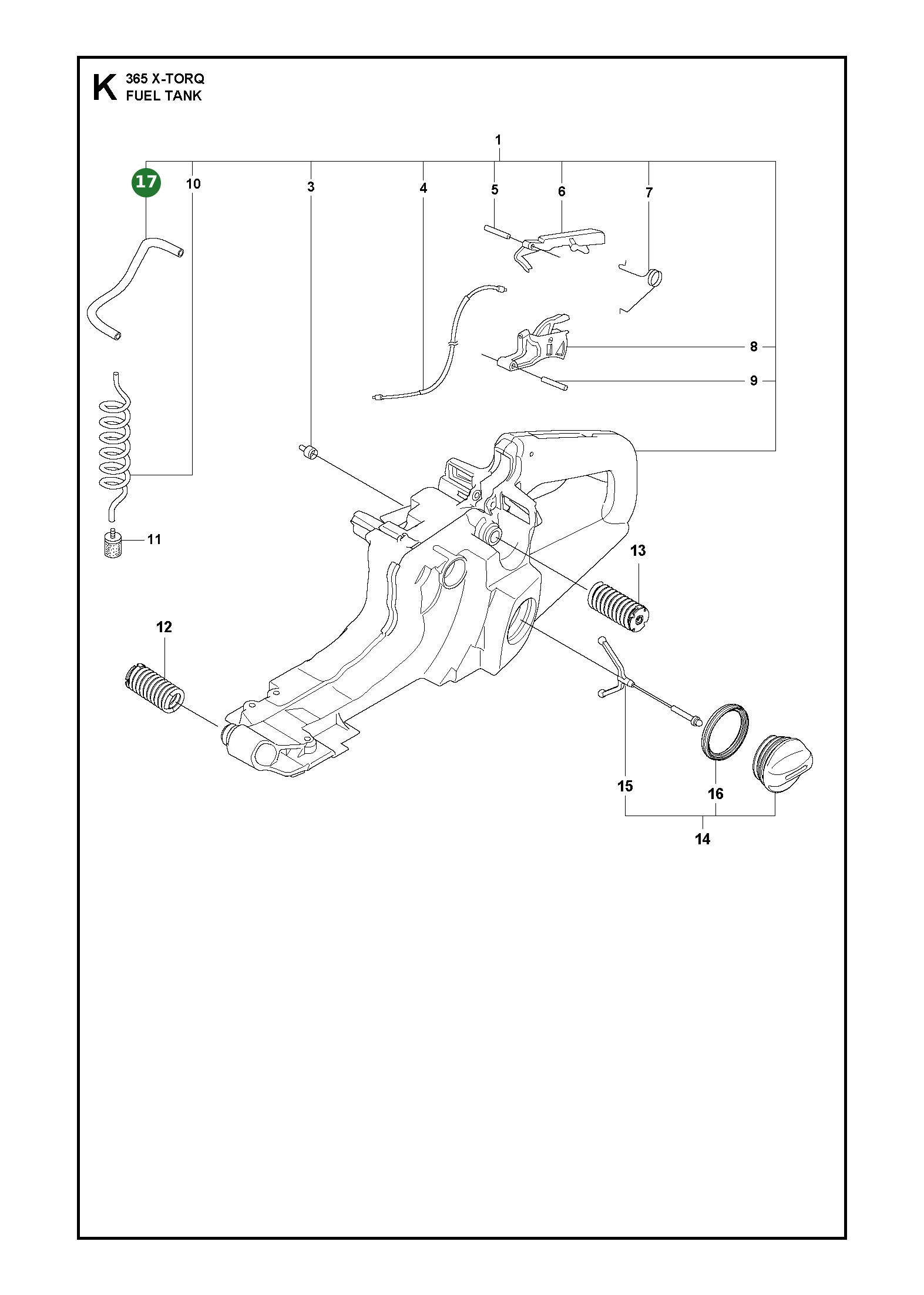 Kraftstoffschlauch f&uuml;r Husqvarna Motors&auml;gen
