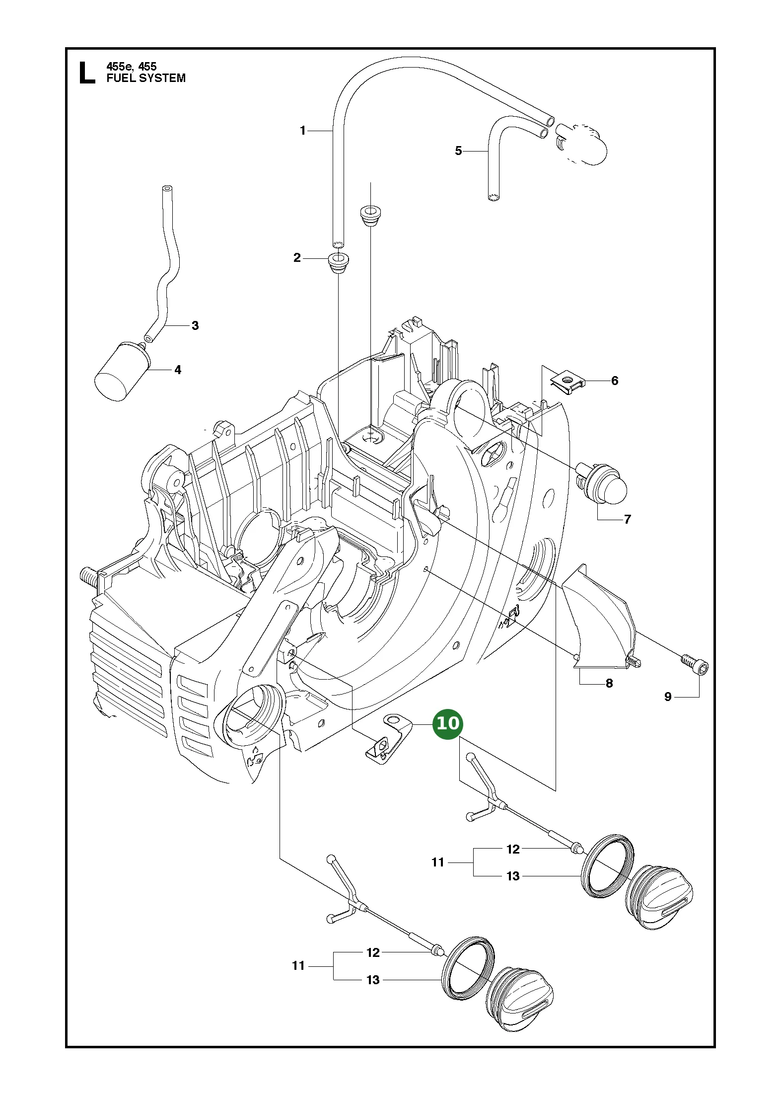 Erdplatte f&uuml;r Husqvarna Motors&auml;gen 461, 455...