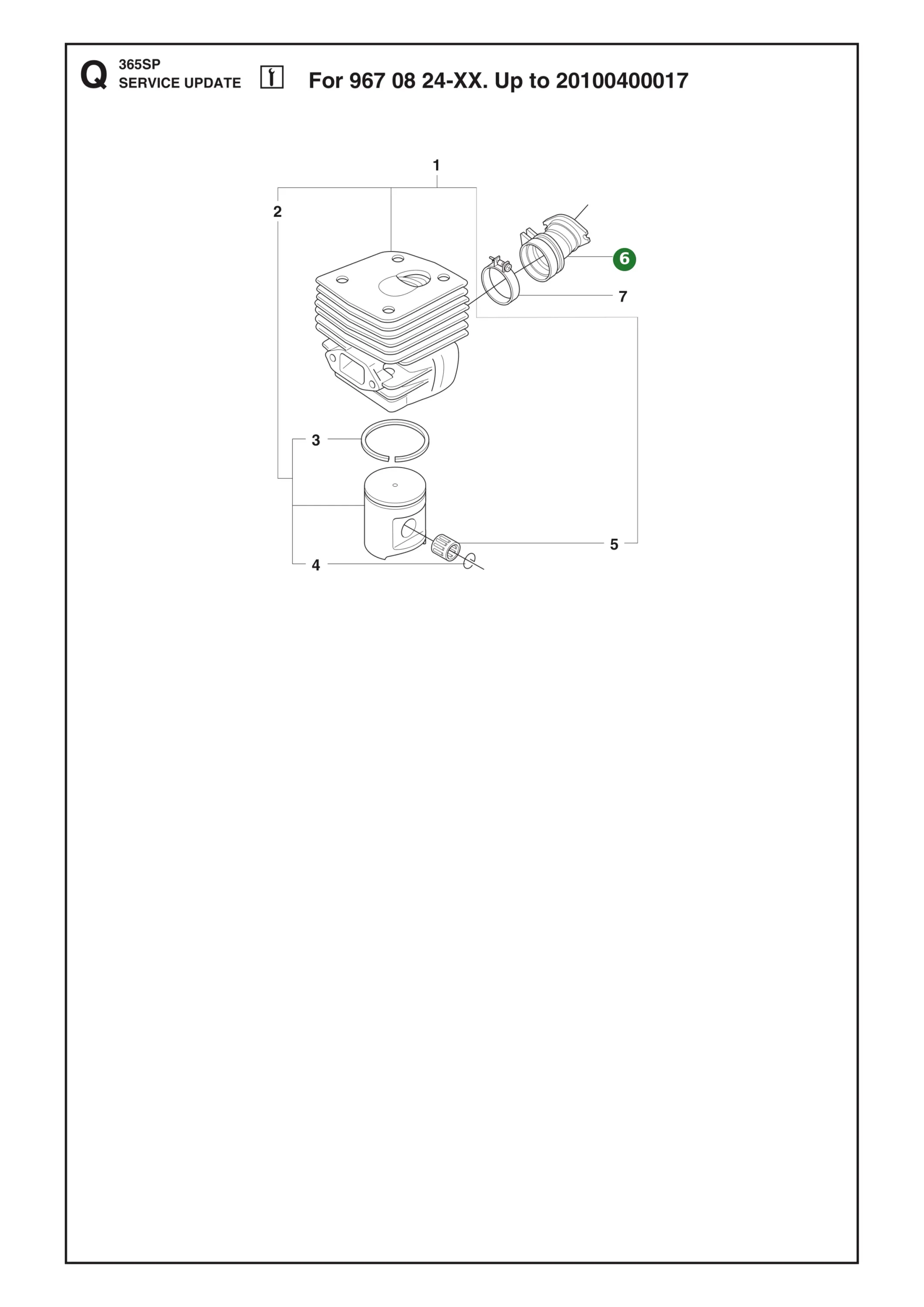 Ansaugrohr f&uuml;r Husqvarna Motors&auml;gen 362, 362...