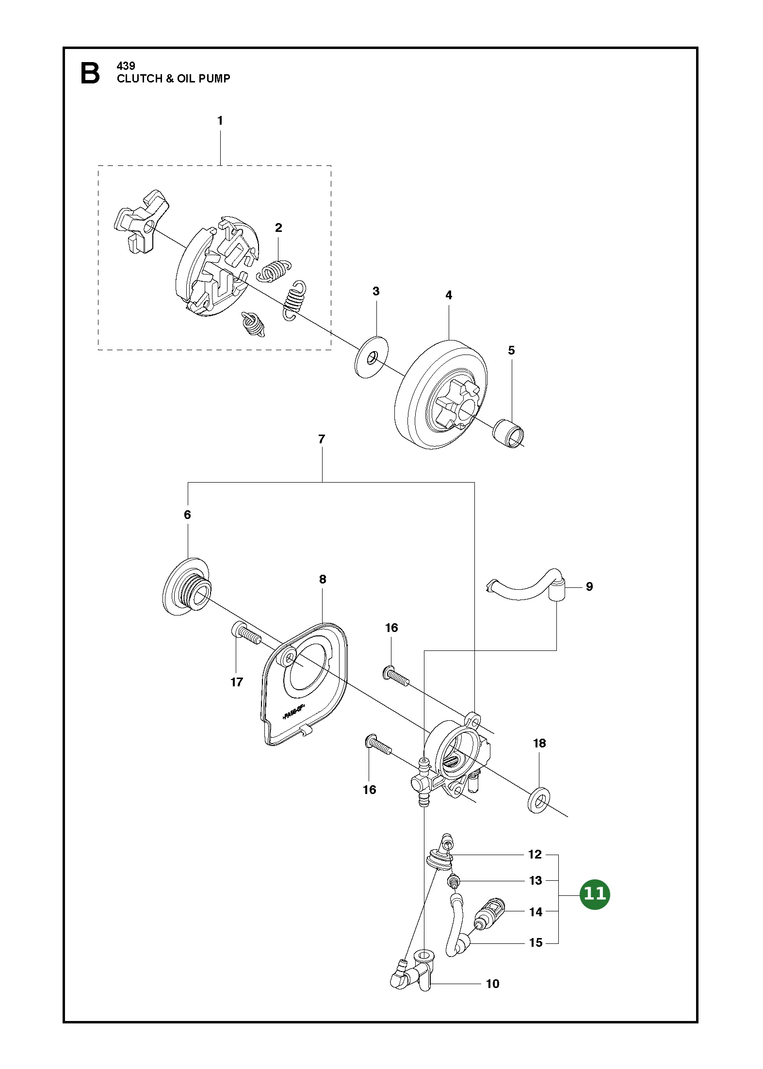 &Ouml;lfilter f&uuml;r Husqvarna Motors&auml;gen 439, T435