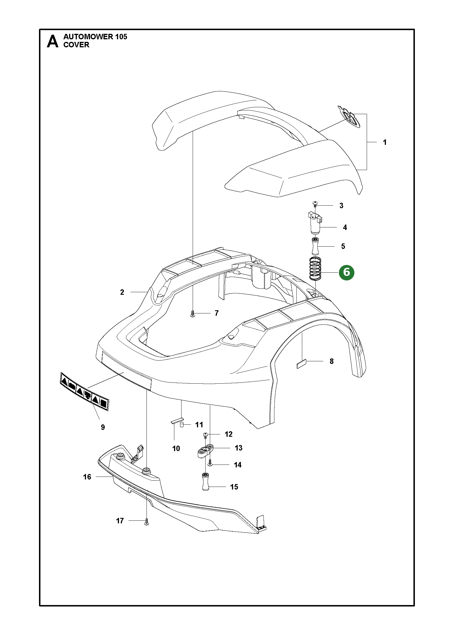 Feder f&uuml;r Gardena M&auml;hroboter R38Li, R40Li,...