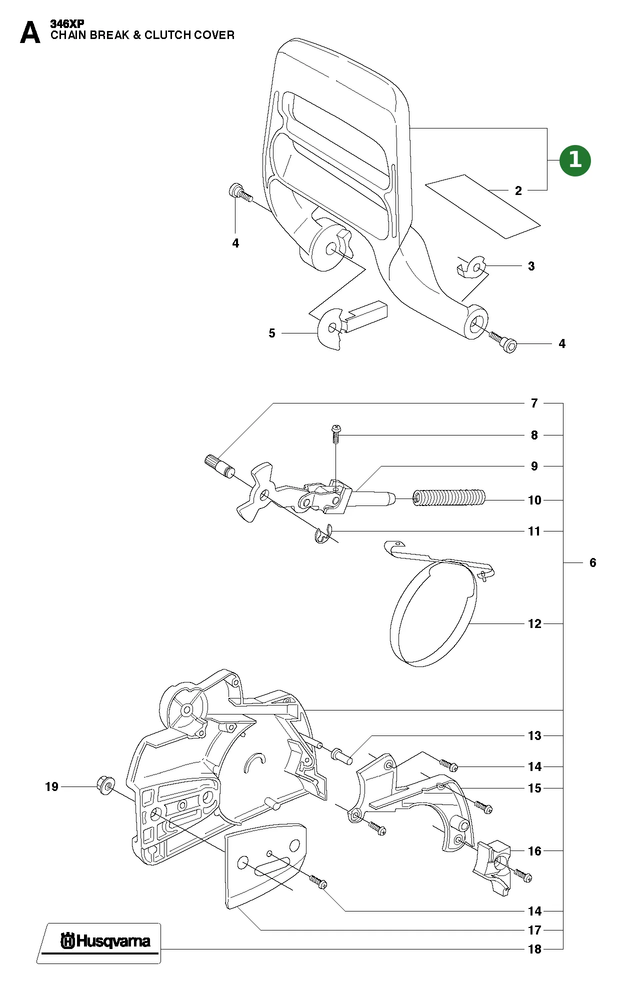 Handschutz f&uuml;r Husqvarna Motors&auml;gen 351, 346...