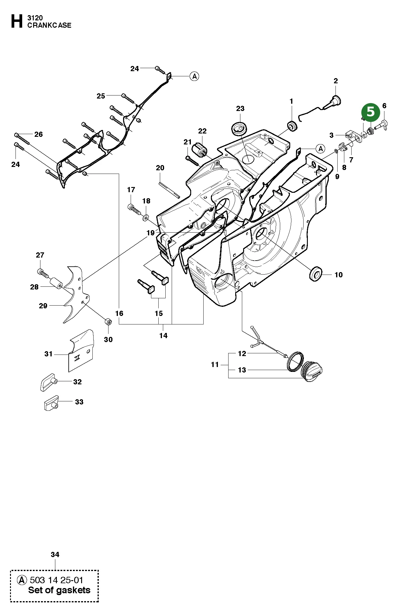 Schraube f&uuml;r Husqvarna Motors&auml;gen 3120, 3120 XP