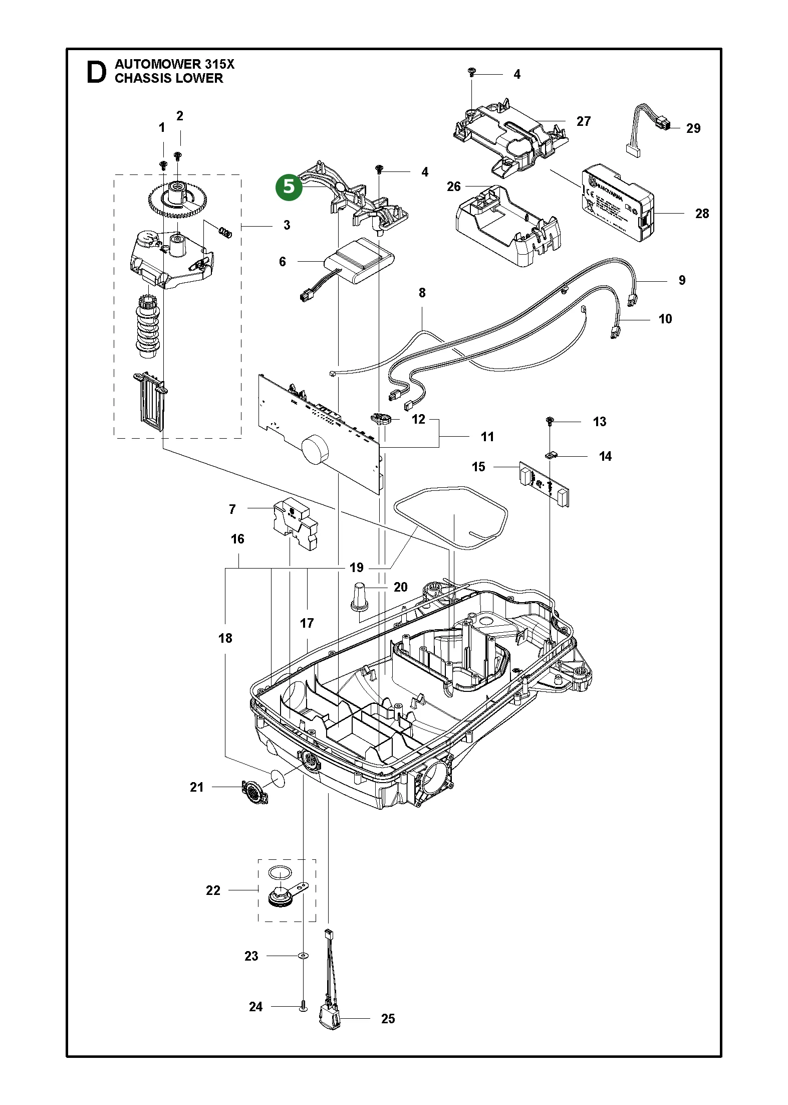 Griff f&uuml;r Husqvarna Automower 310, 315, 315X,...