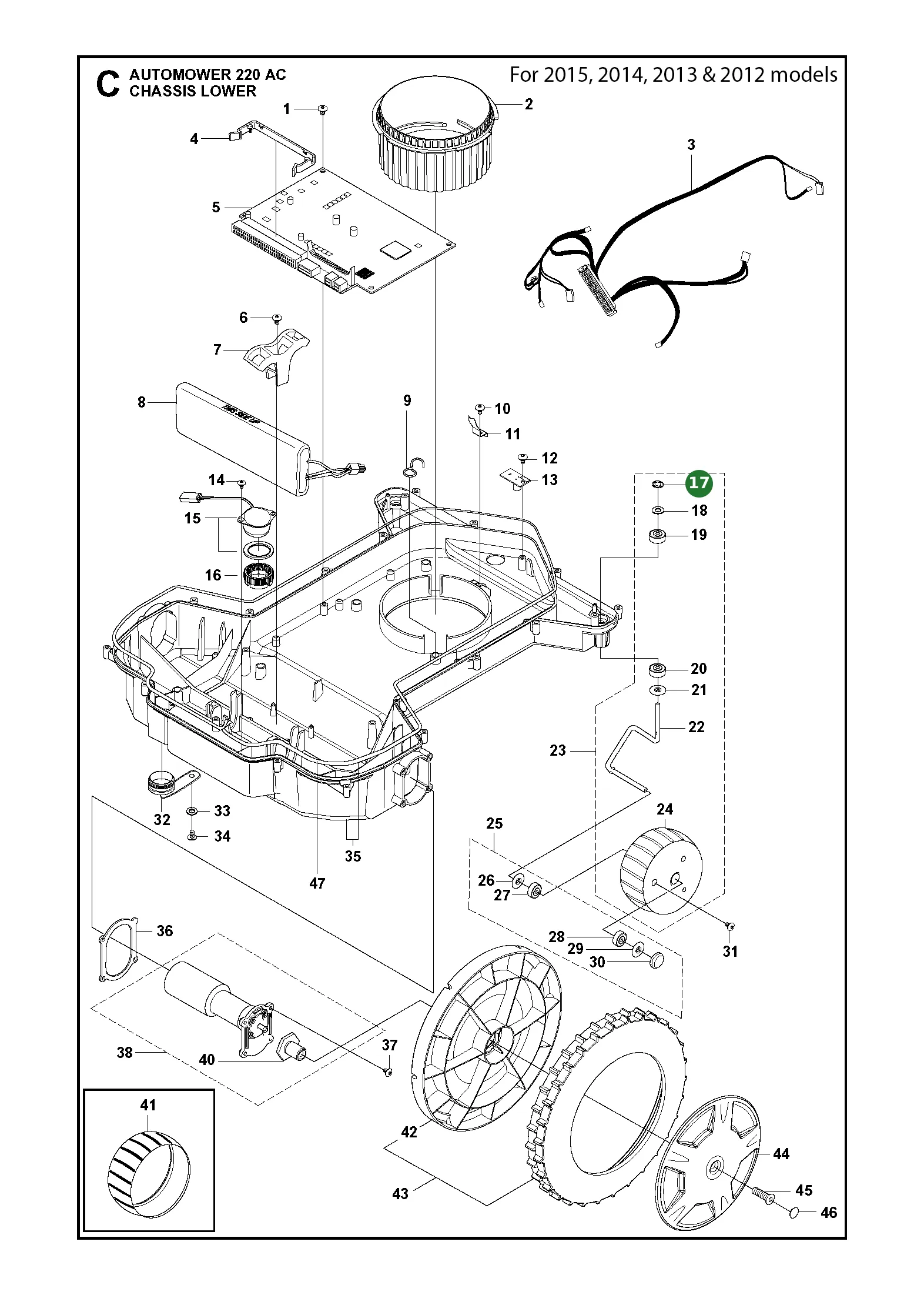 Husqvarna Sicherungsscheibe zur Fixierung des Vorderrads...