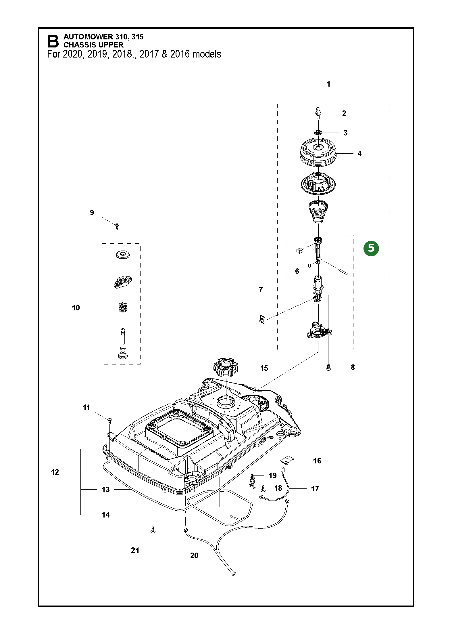 Husqvarna Joystick vorne 3er 4er 5er Serie SILENO, SILENO+