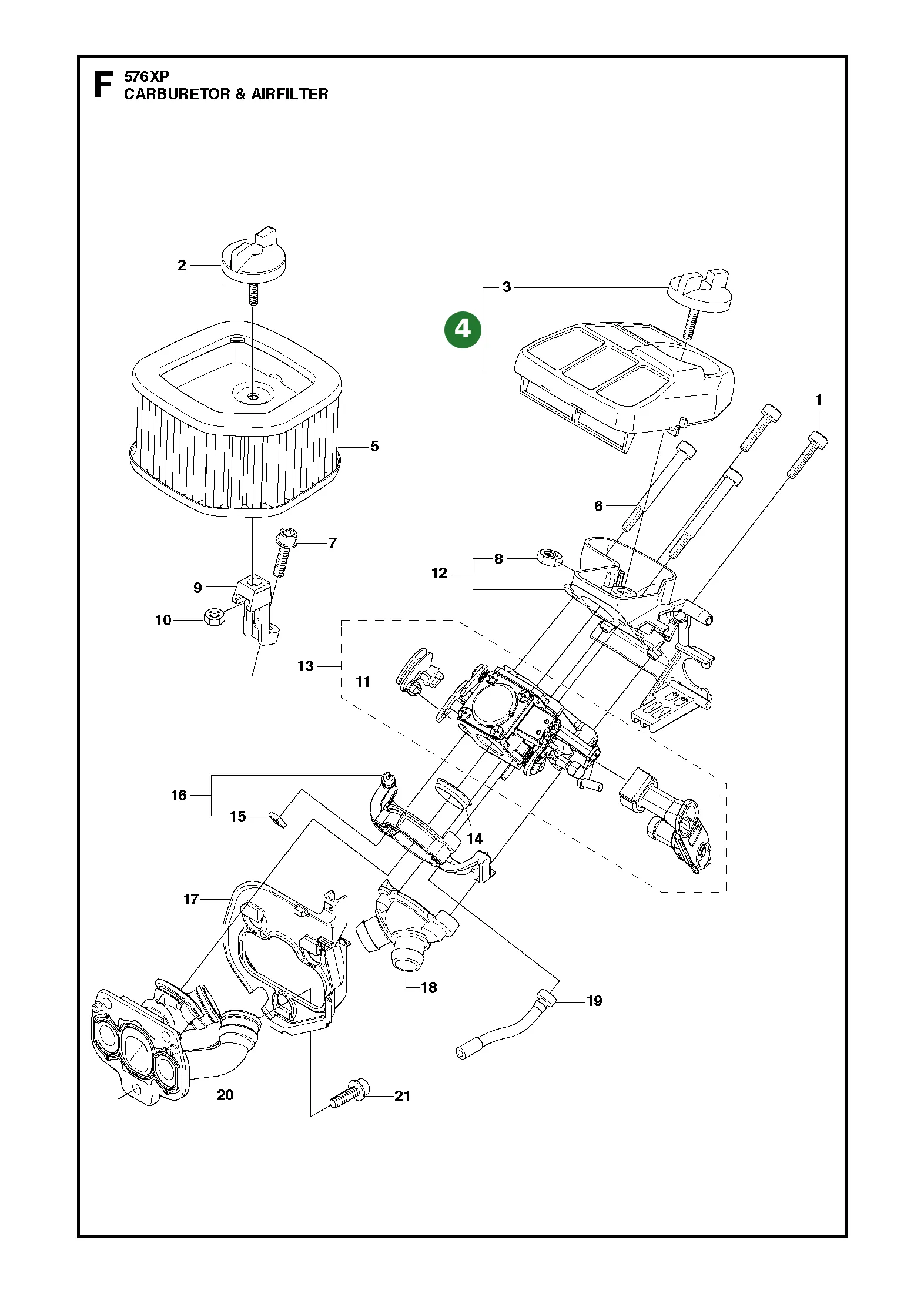 Luftfilter f&uuml;r Husqvarna Motors&auml;gen 570, 570...