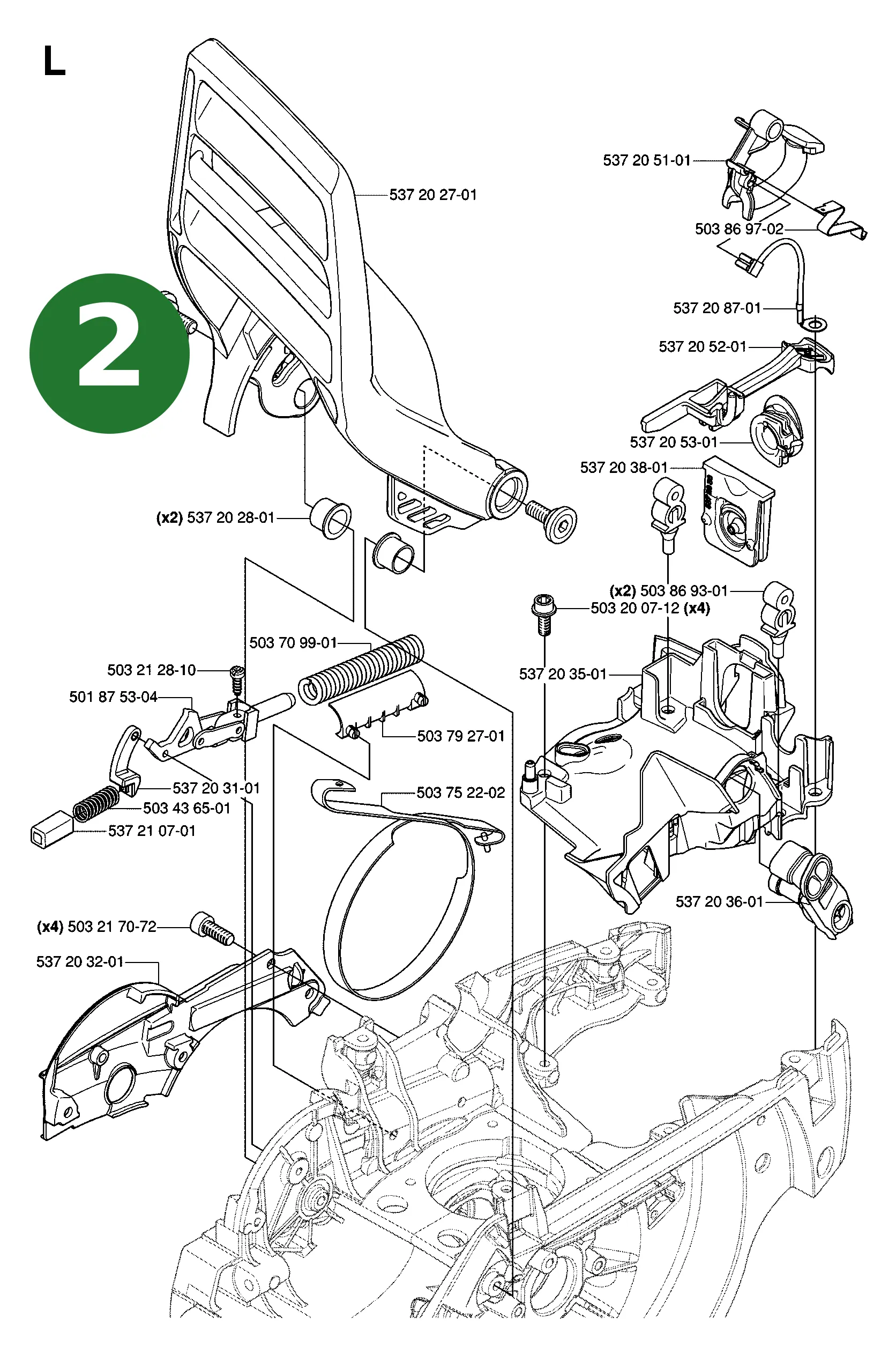 Schraube f&uuml;r Husqvarna Motors&auml;gen 570 II, 575...