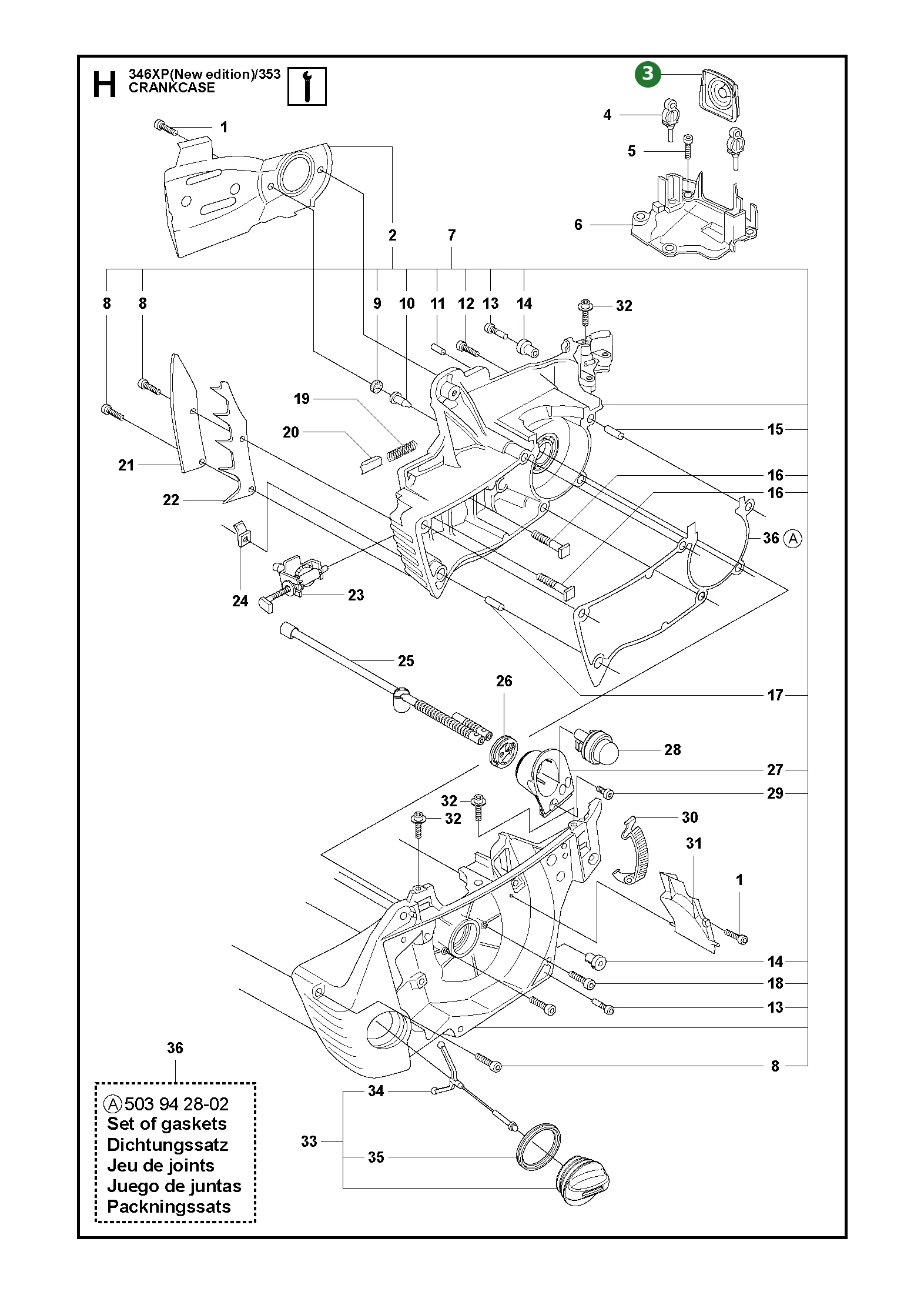 Balg f&uuml;r Husqvarna Motors&auml;gen 340, 351, 345...