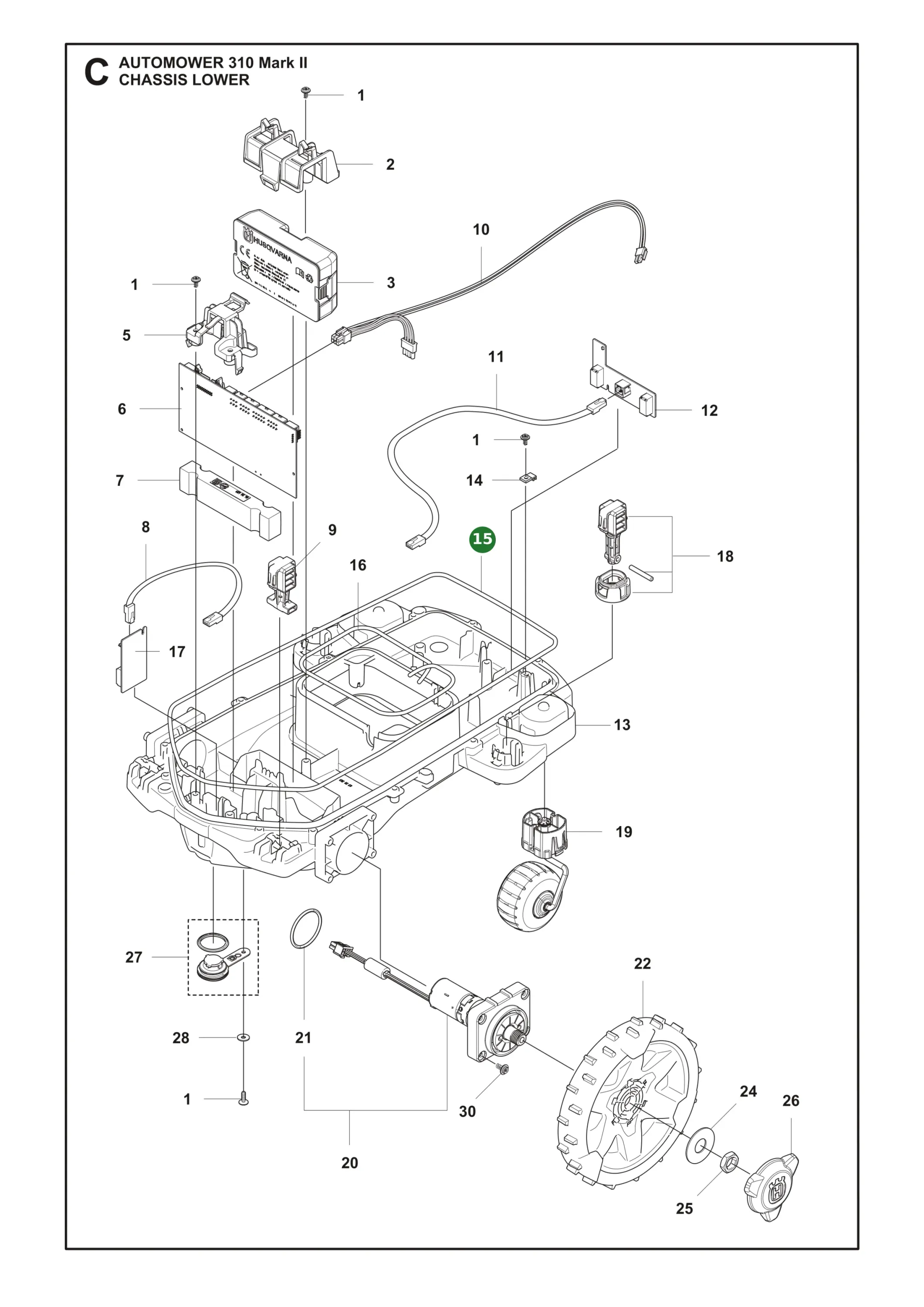 Husqvarna Dichtungsstreifen Automower 305 ab 2020, 310...