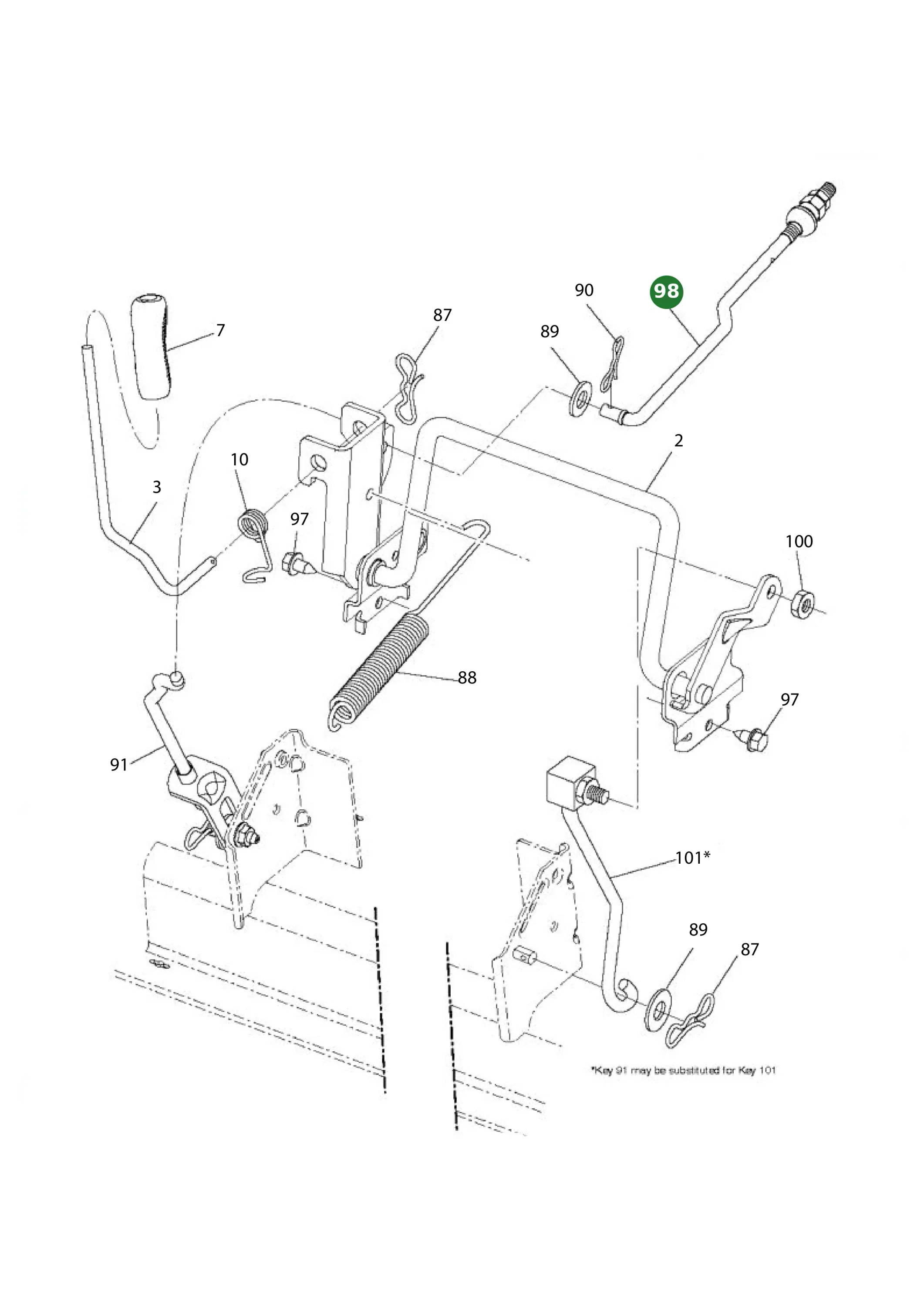 Gelenk f&uuml;r Husqvarna Aufsitzrasenm&auml;her