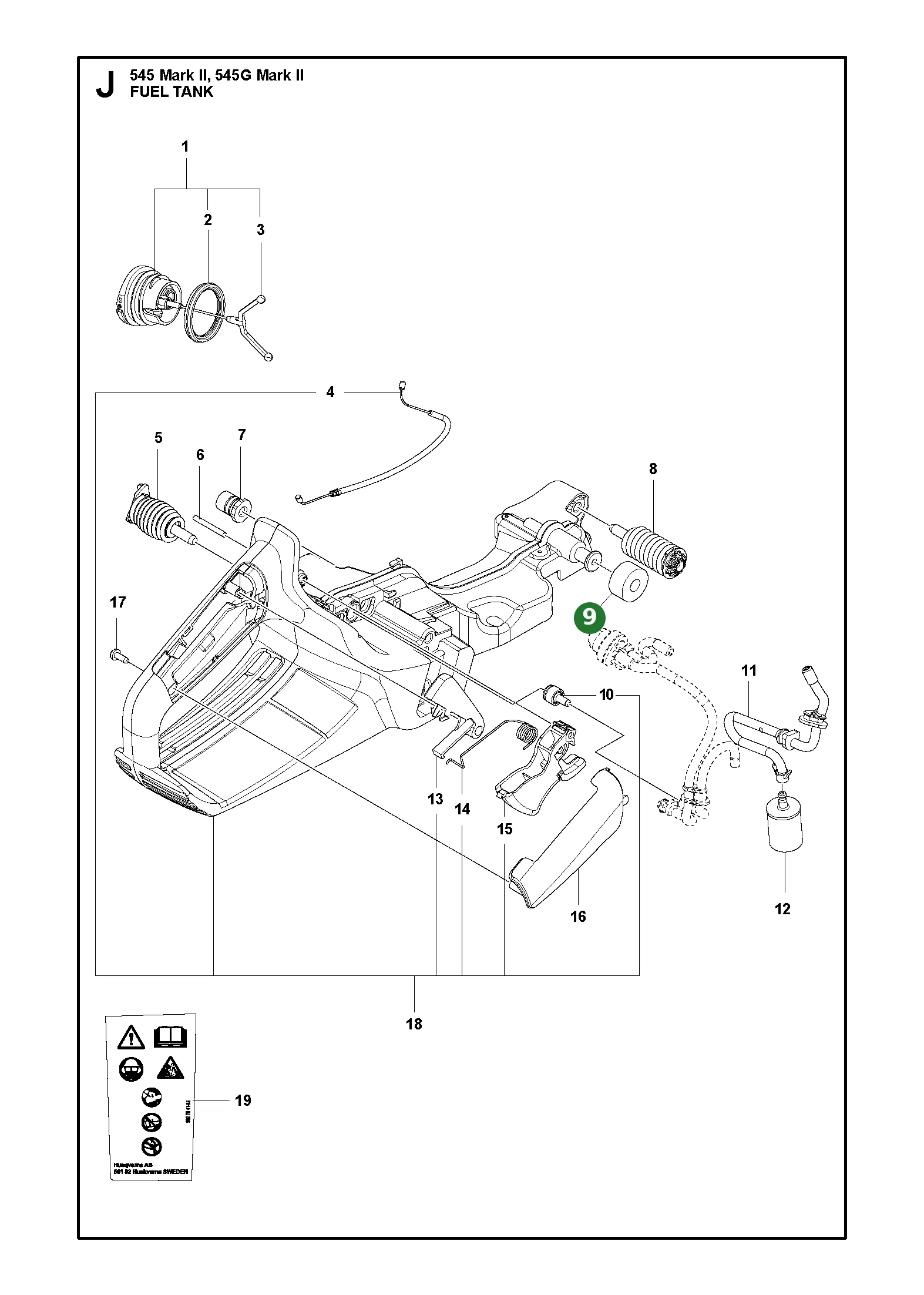 Bewegungsbegrenzer f&uuml;r Husqvarna Motors&auml;gen