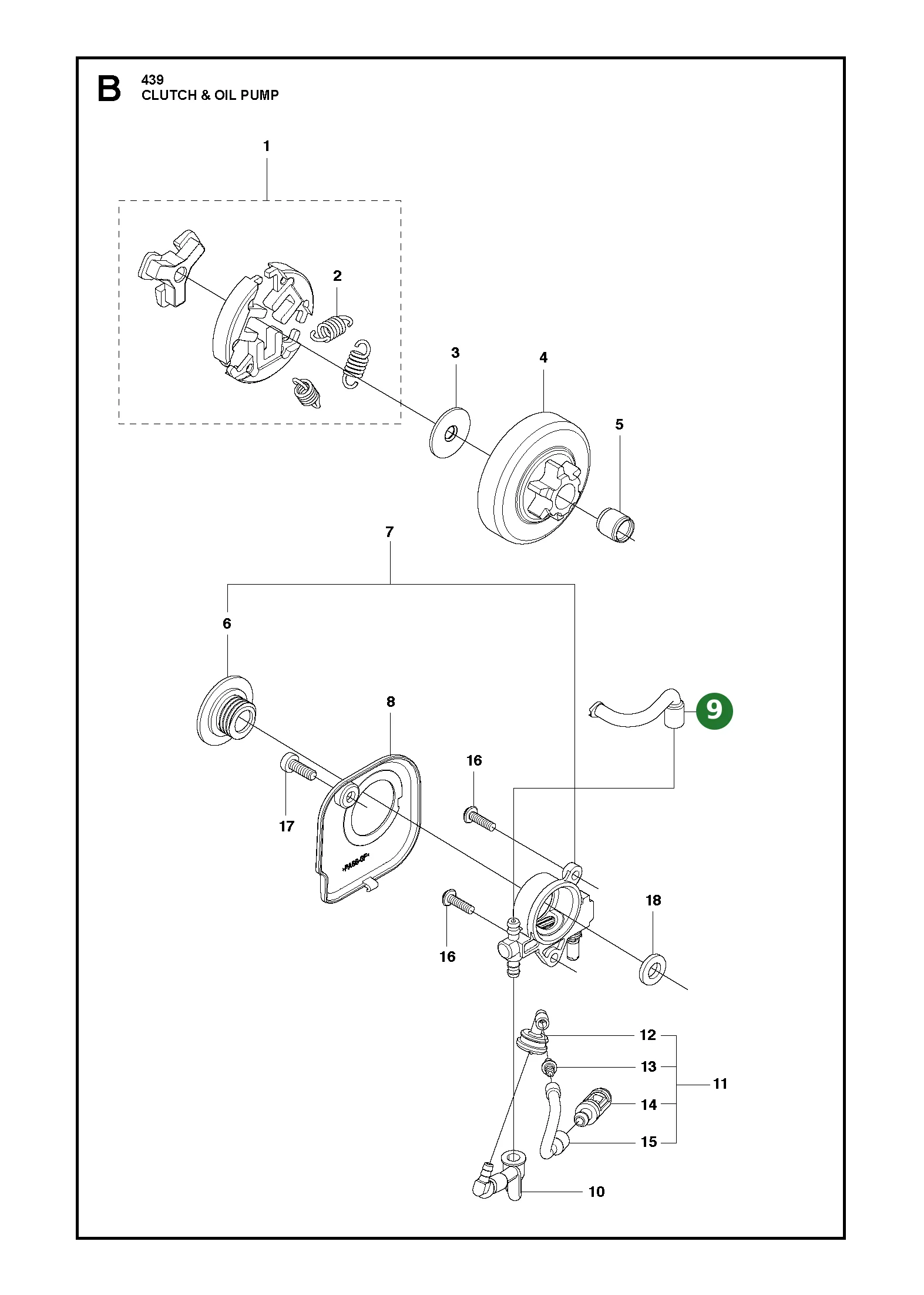 Auslassrohr Kpl. f&uuml;r Husqvarna Motors&auml;gen 439,...