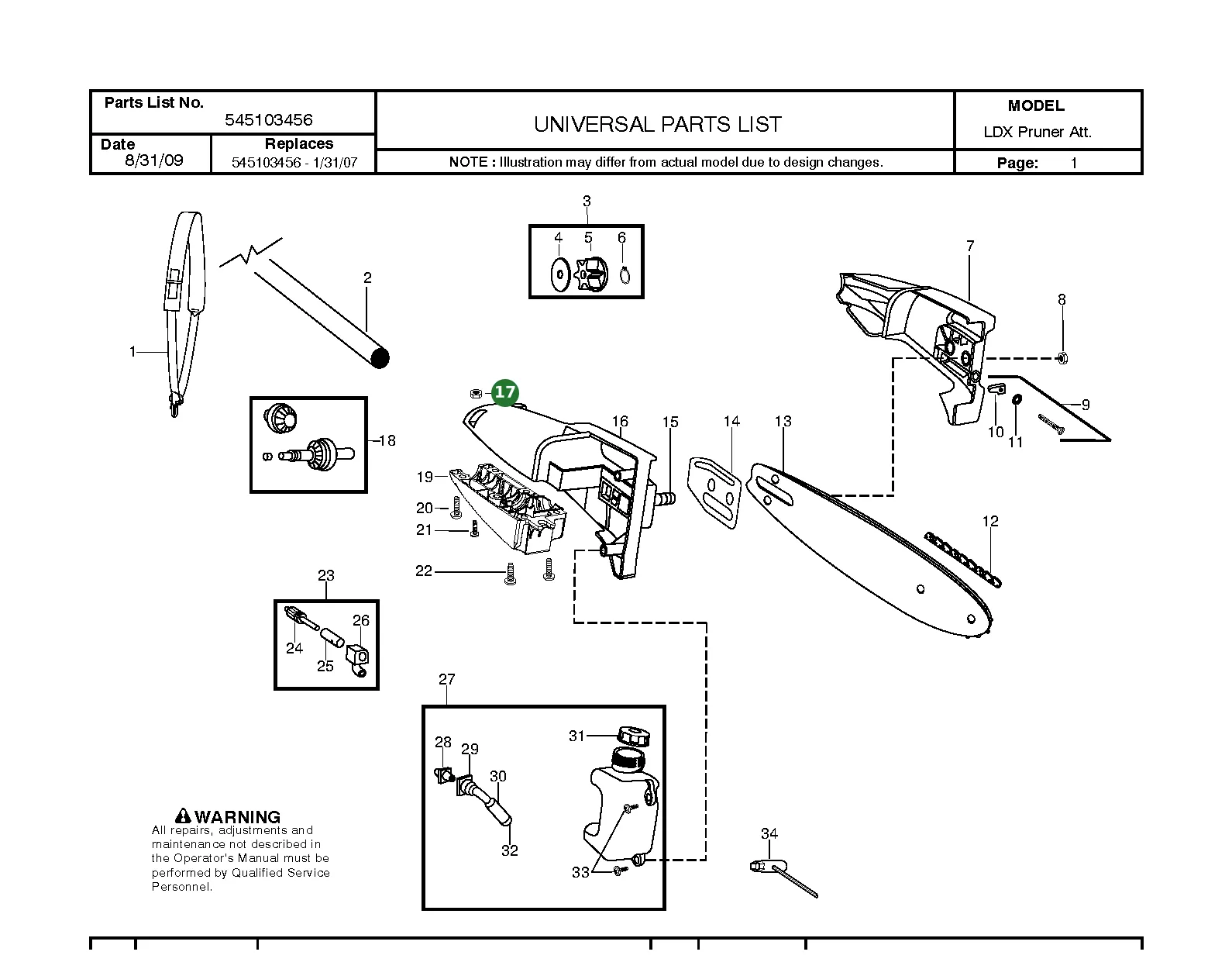 Position im Ersatzteilkatalog