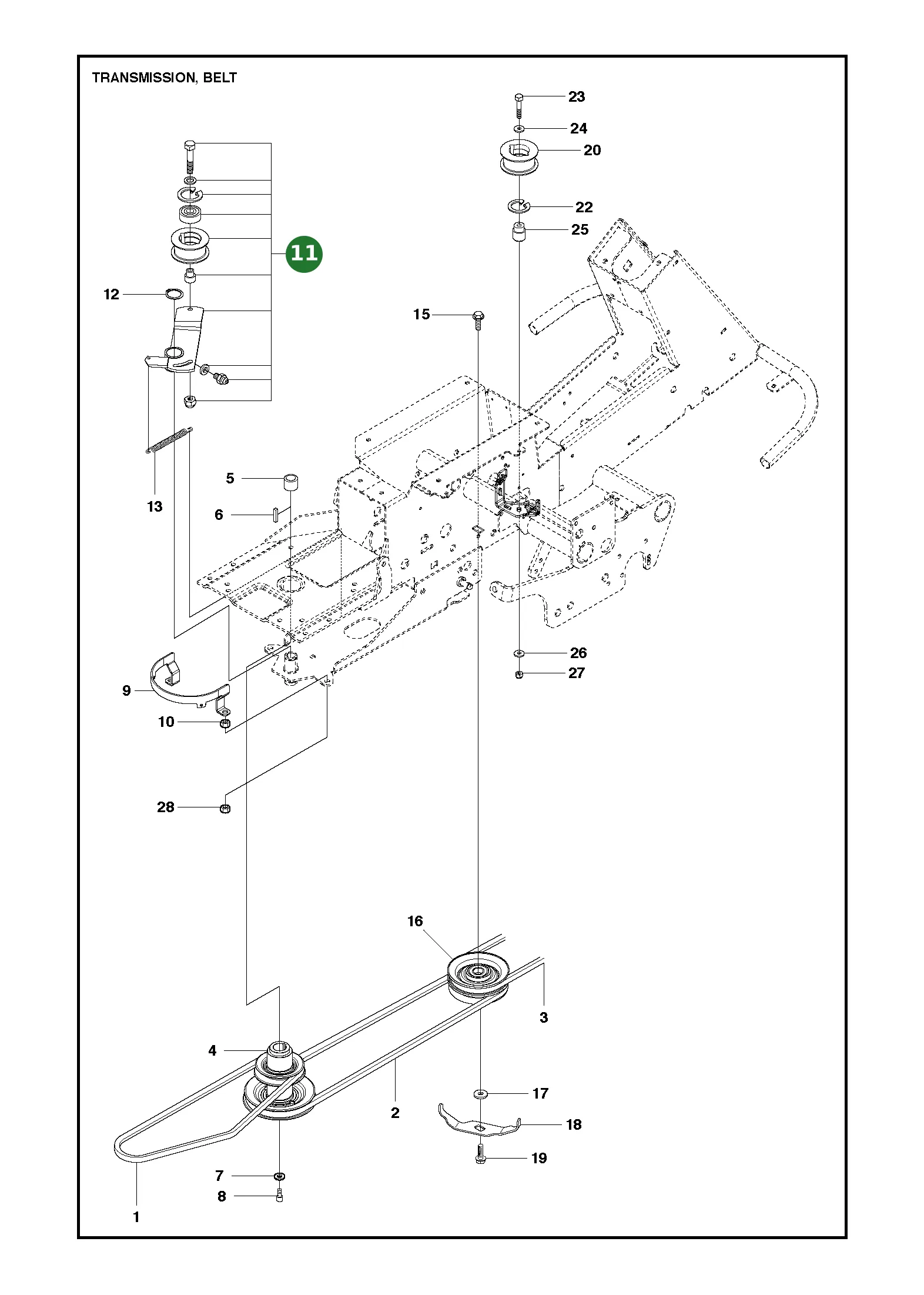 Riemenspanner Kpl. f&uuml;r Husqvarna Aufsitzrasenm&auml;her