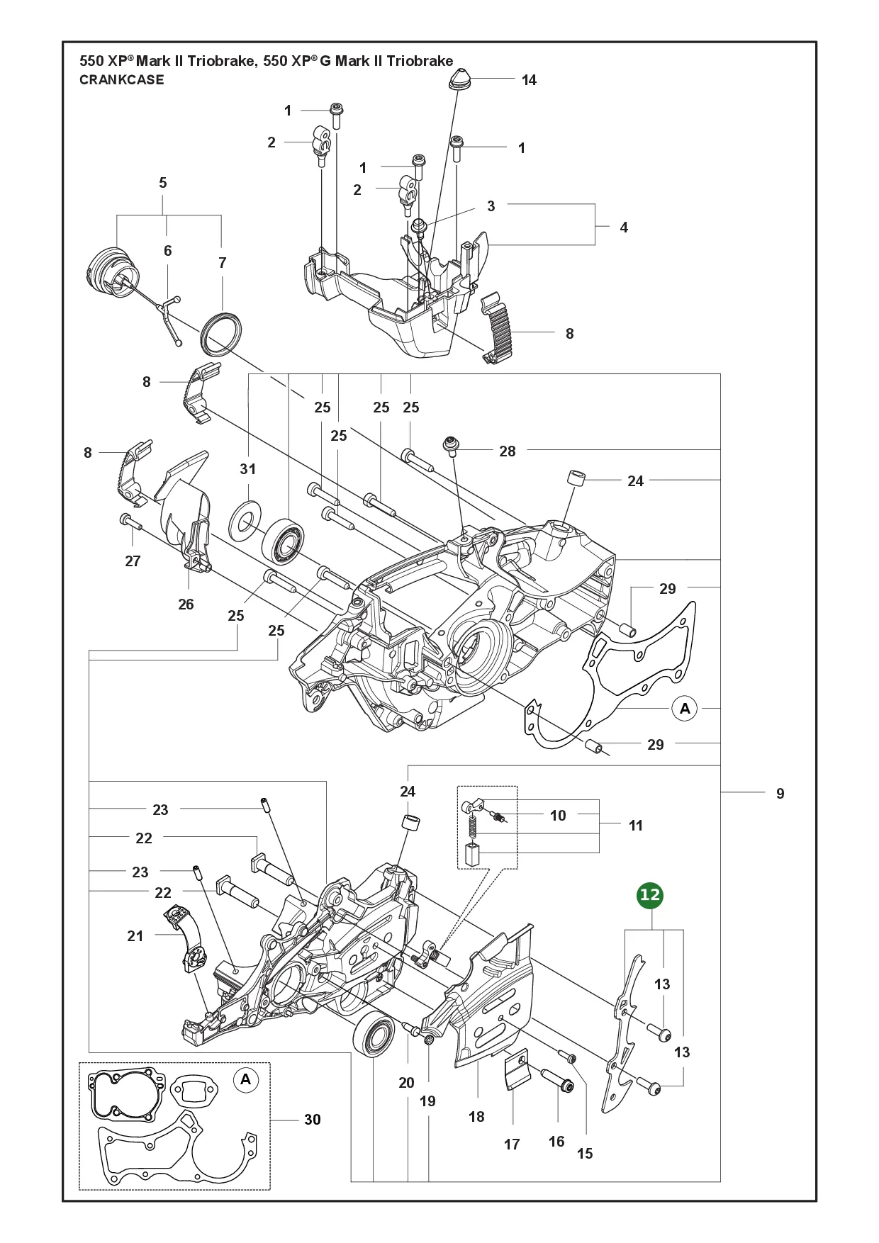 Spike f&uuml;r Husqvarna Motors&auml;gen 550 XP G II...