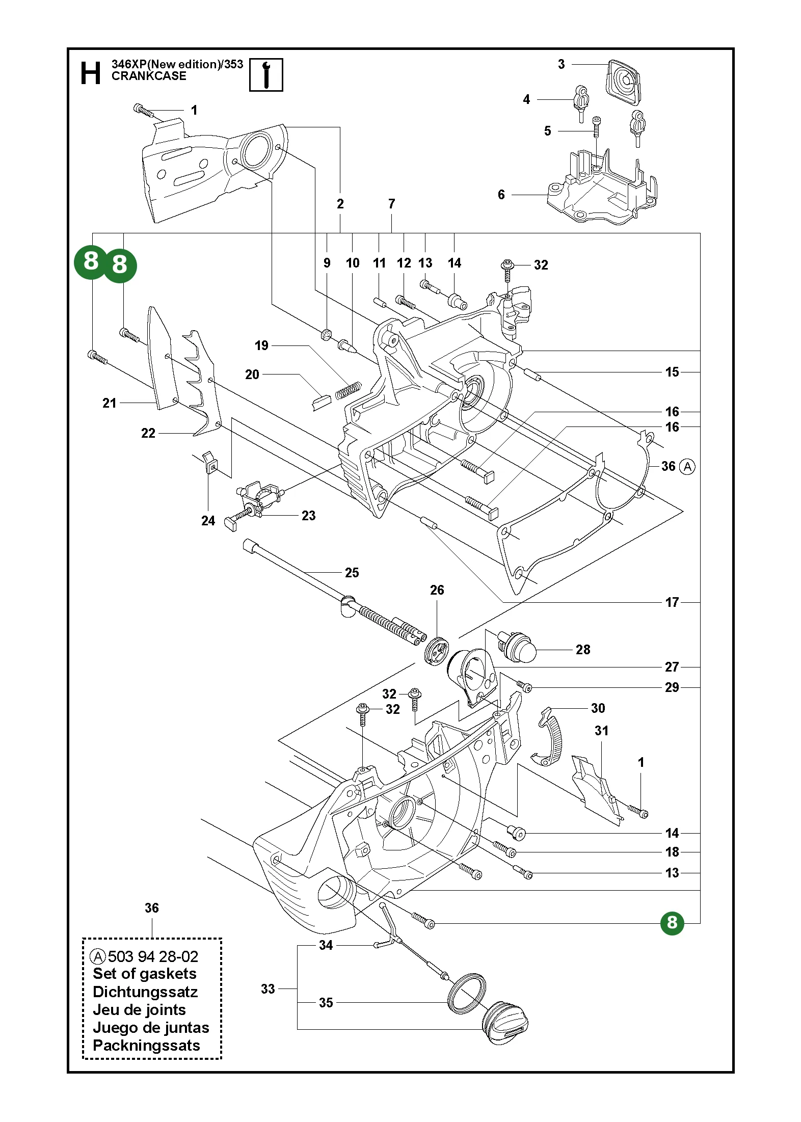 Schraube Ihscfm f&uuml;r Husqvarna Motors&auml;gen 346...
