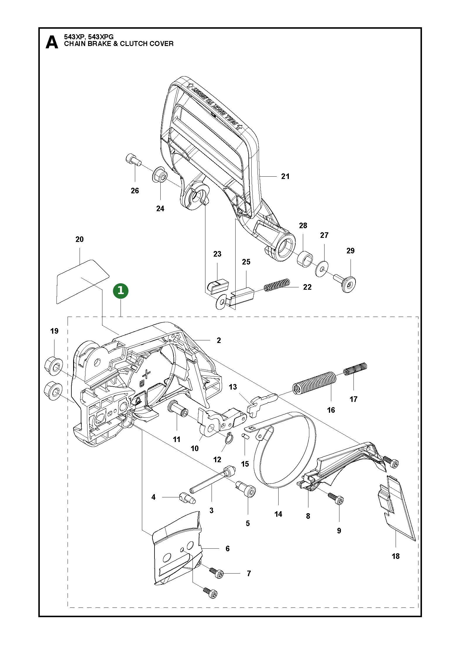Kupplungsdeckel Kpl. f&uuml;r Husqvarna Motors&auml;gen...
