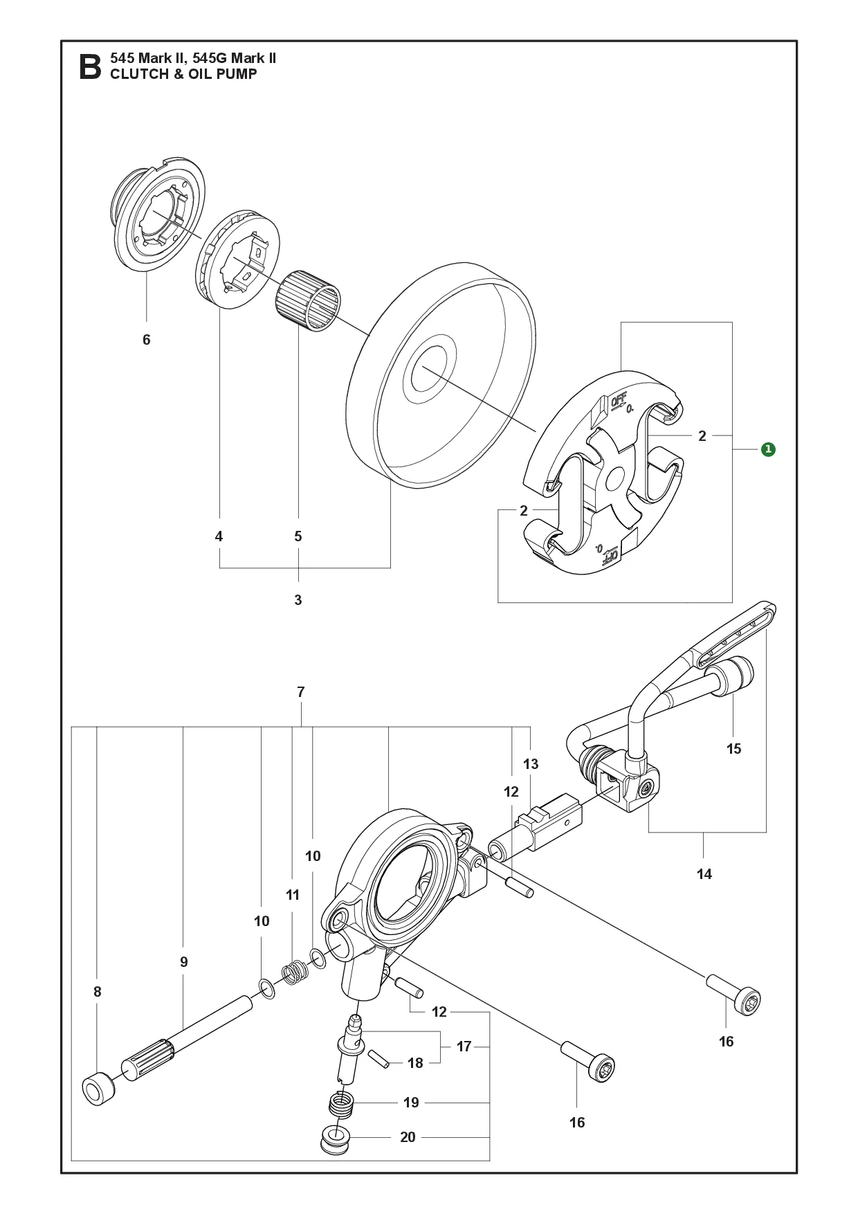 Kupplung Kpl. f&uuml;r Husqvarna Motors&auml;gen 545, 545...
