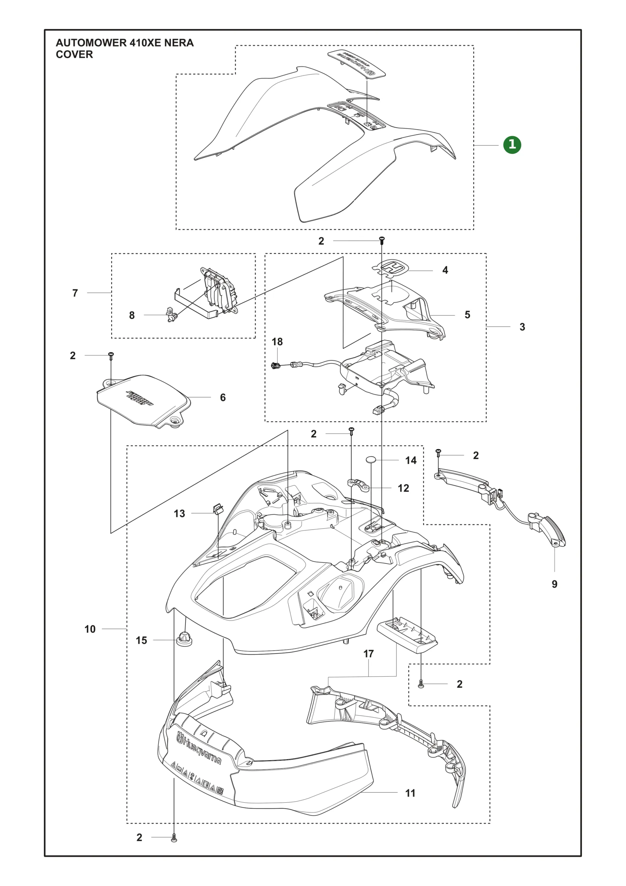 Original Husqvarna Abdeckung oben f&uuml;r Automower...