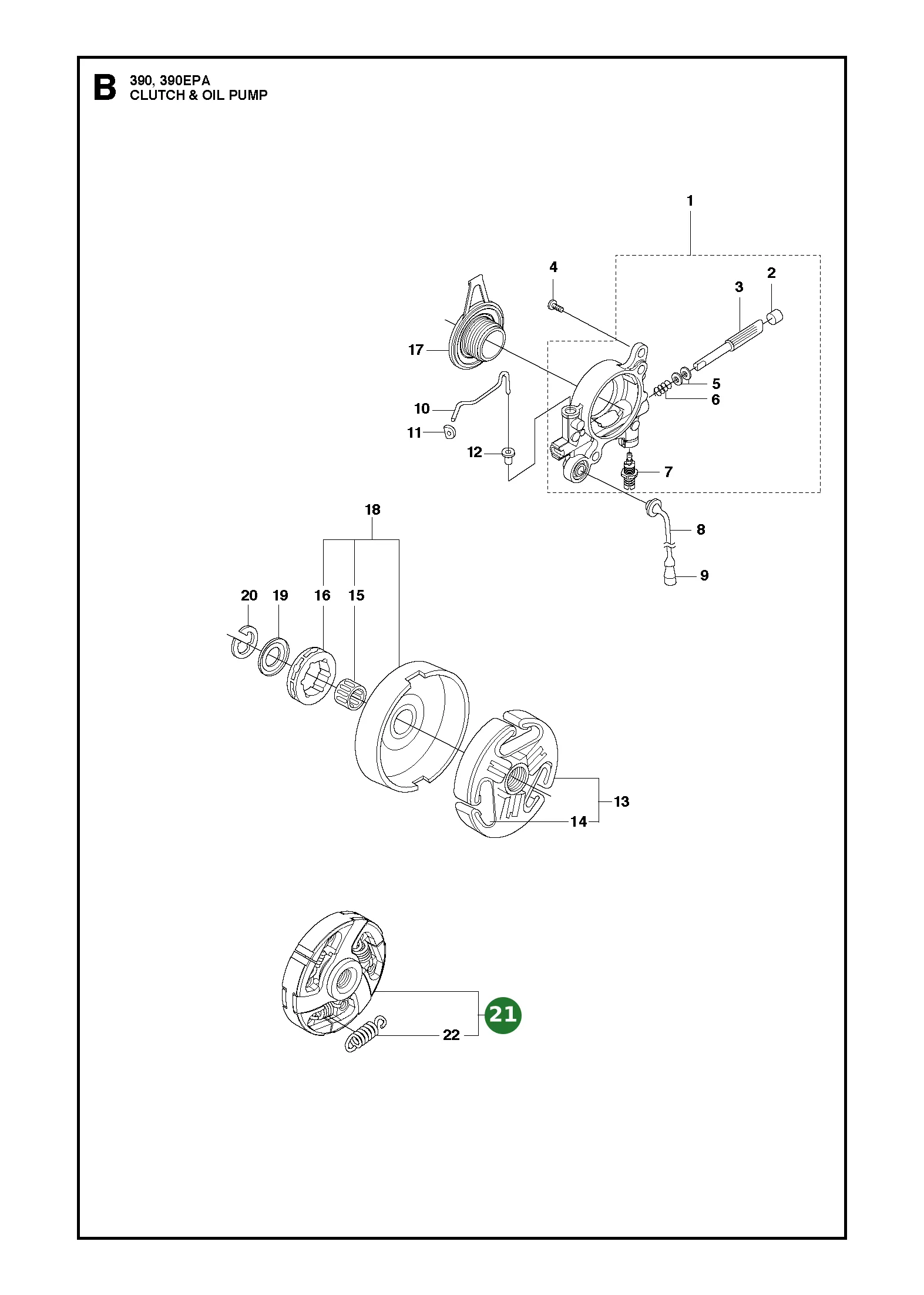 Kupplung Kpl. f&uuml;r Husqvarna Motors&auml;gen 385 XP,...