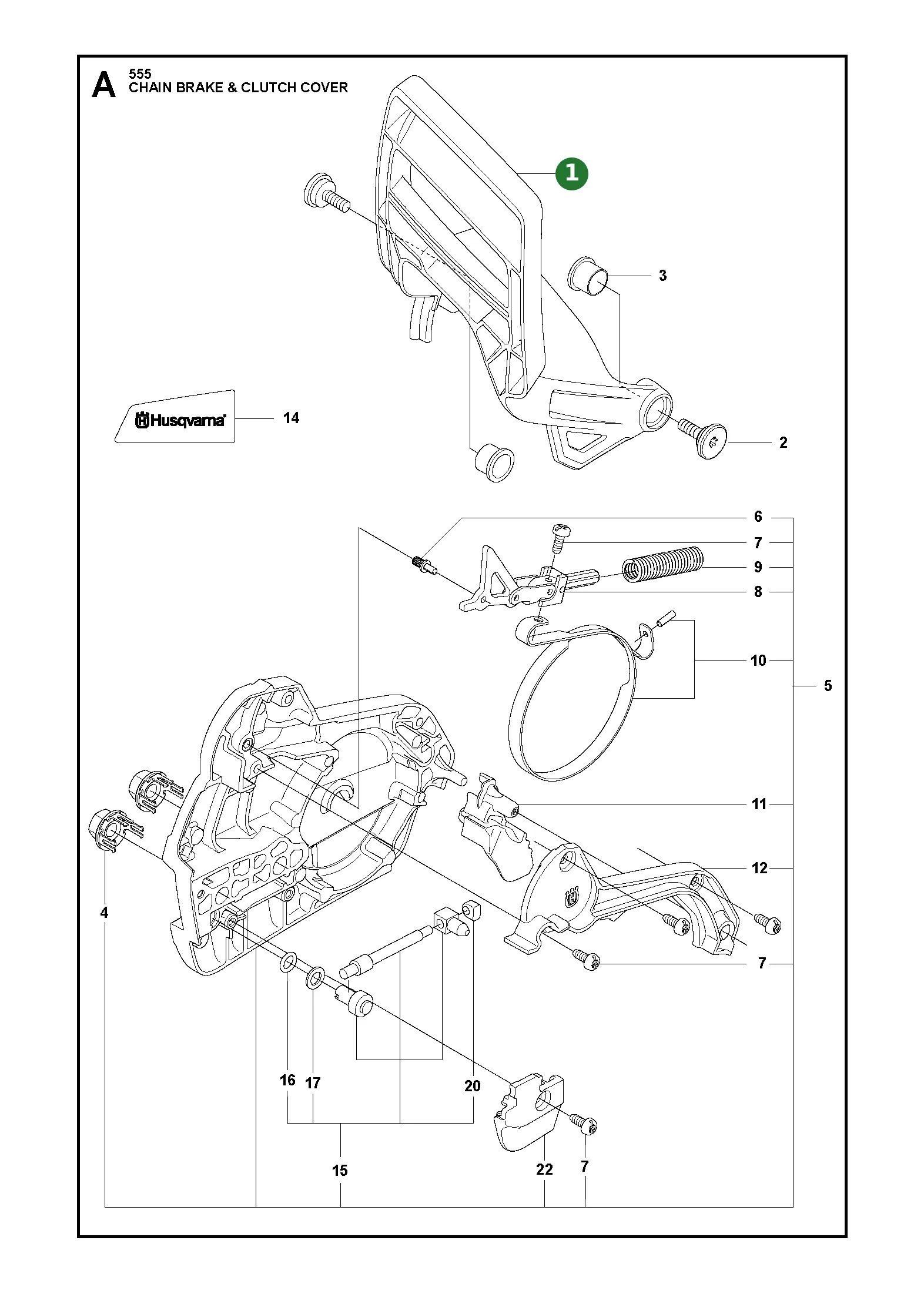 Handschutz f&uuml;r Husqvarna Motors&auml;gen 555, 560...