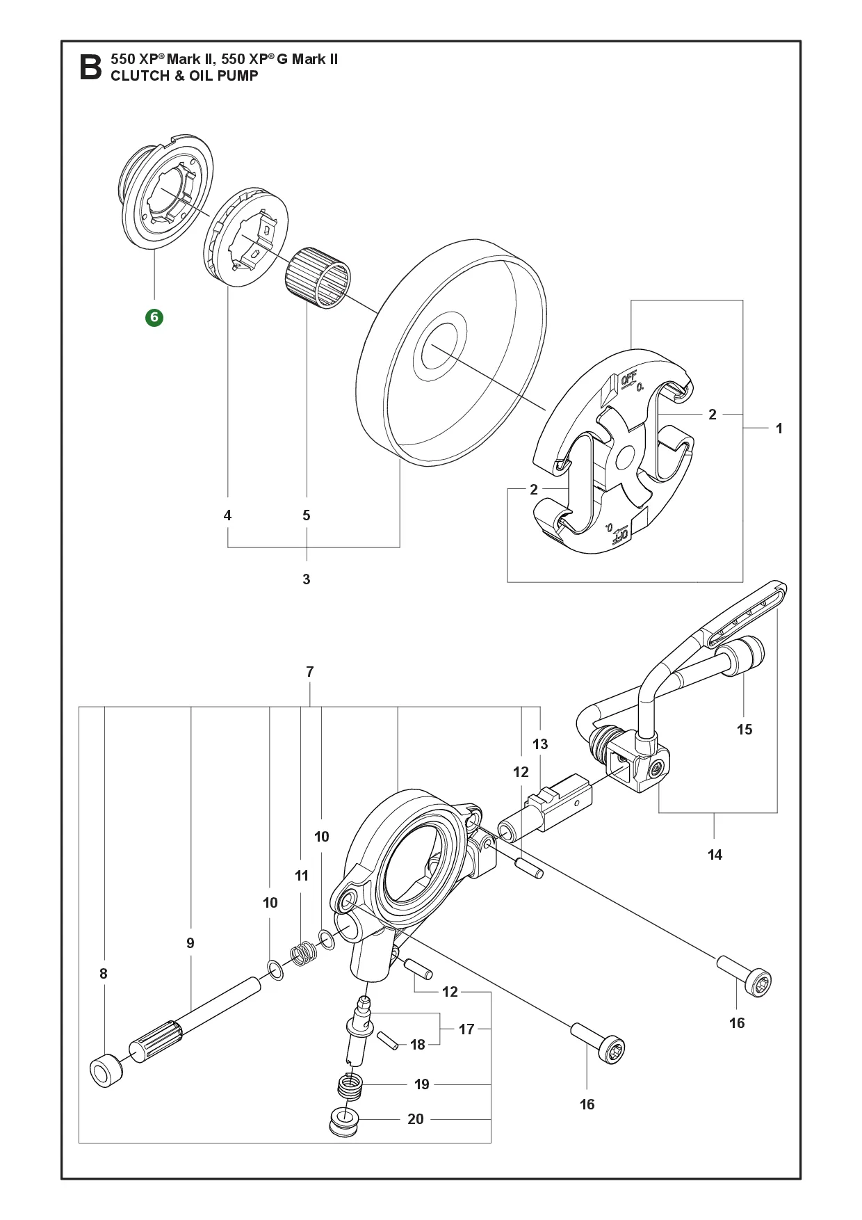 Schneckenrad f&uuml;r Husqvarna Motors&auml;gen 555, 550...