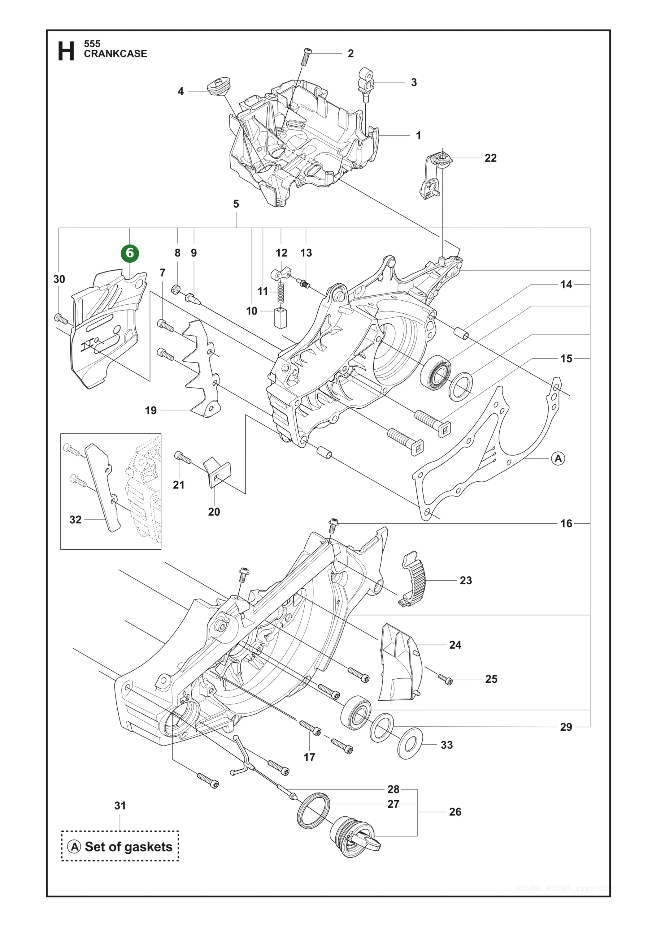 Kettenleitblech f&uuml;r Husqvarna Motors&auml;gen 555,...