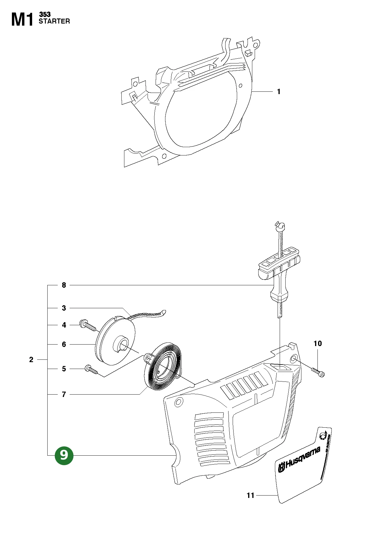 Startvorrichtungsgeh&auml;use f&uuml;r Husqvarna...