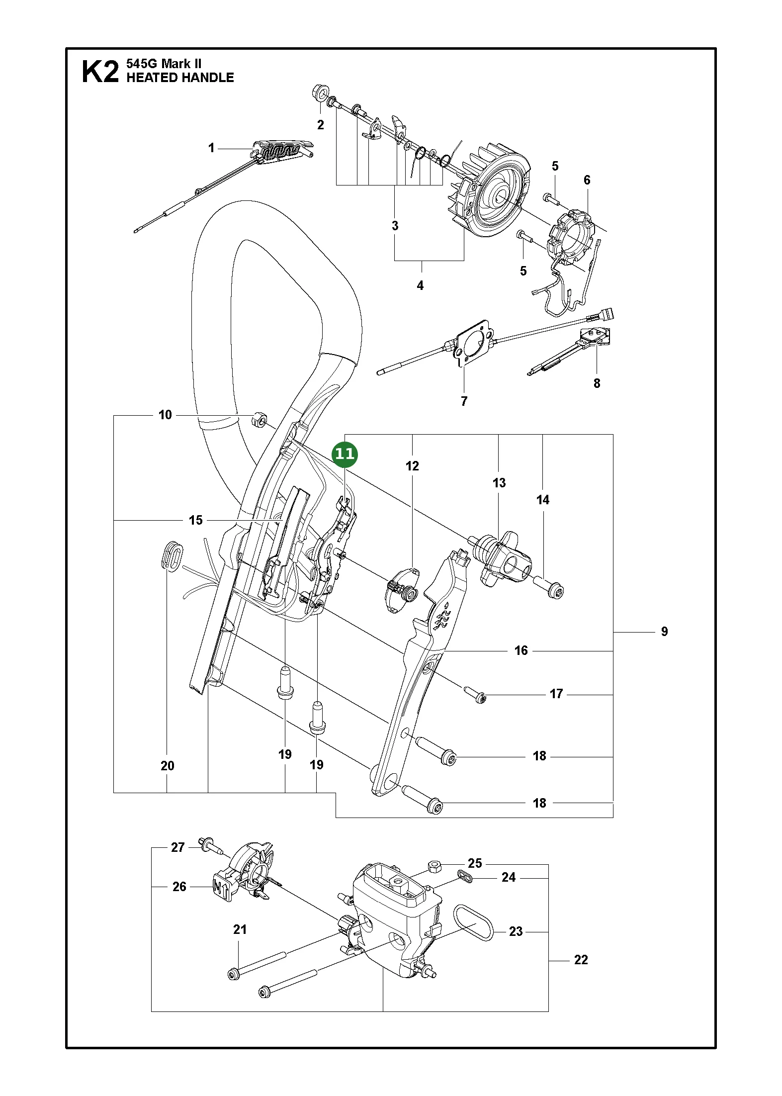 Kontaktblech f&uuml;r Husqvarna Motors&auml;gen 545 II,...